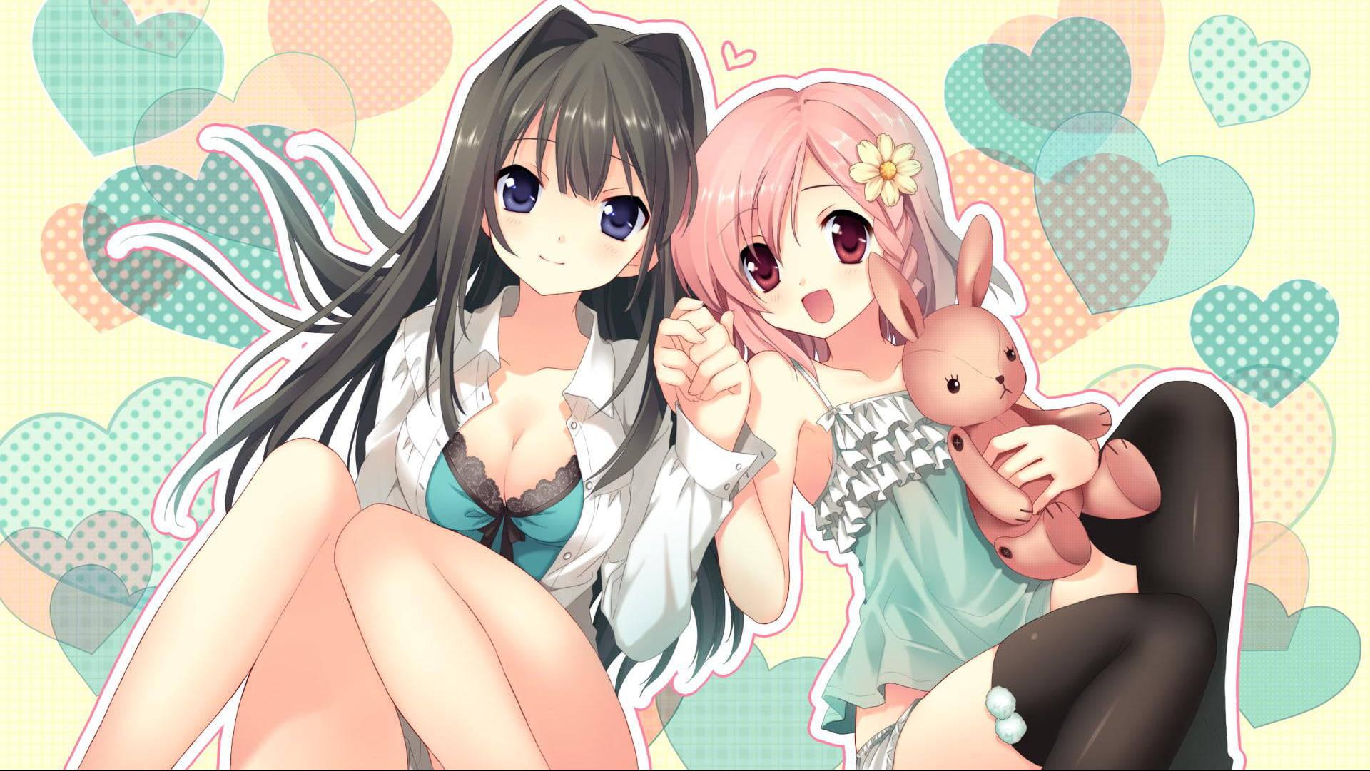 Anime Girls In Sexy Negligees — 1920x1081 wallpaper