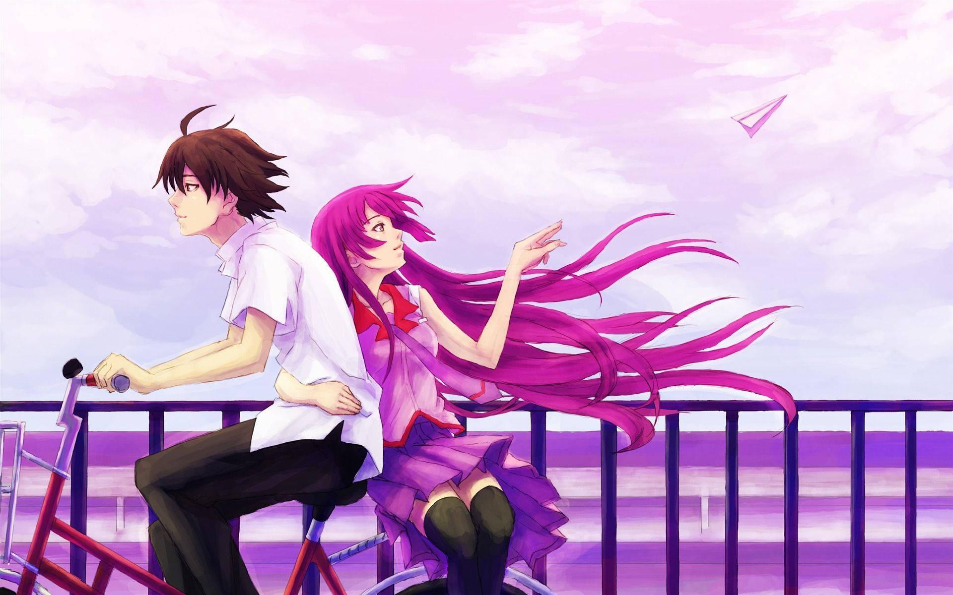 Anime Love Senjougahara & Araragi — 1920x1200 wallpaper