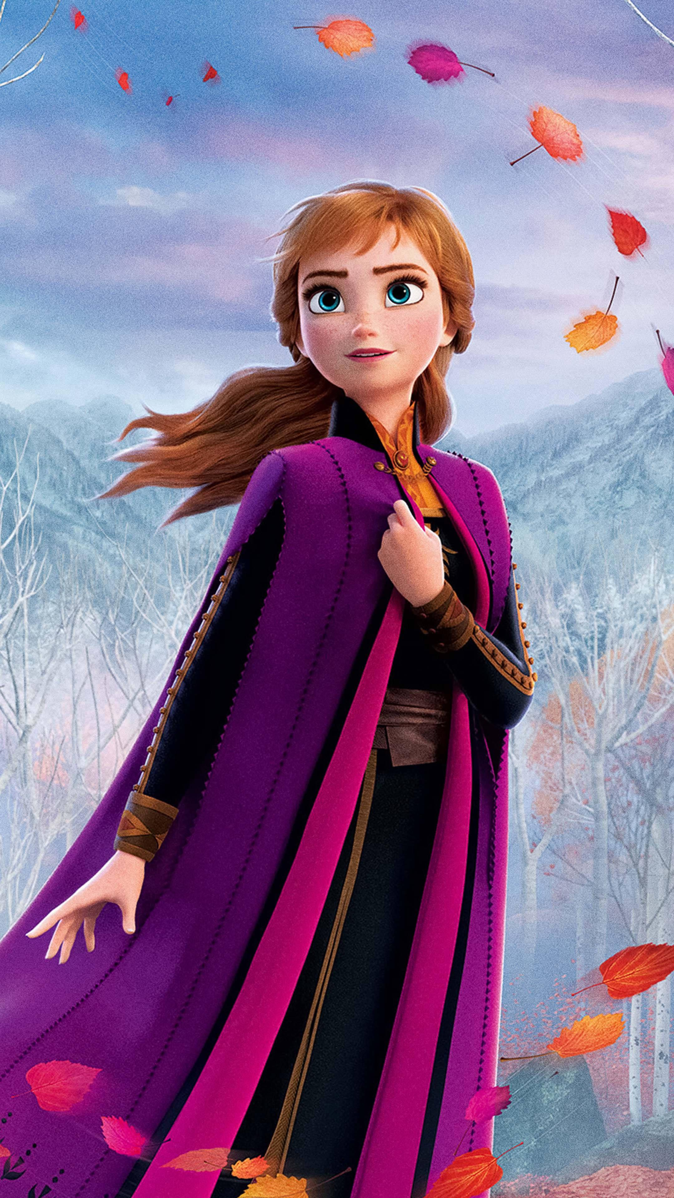 Anna Outfit Frozen 4k Cartoon — 2160x3840 wallpaper