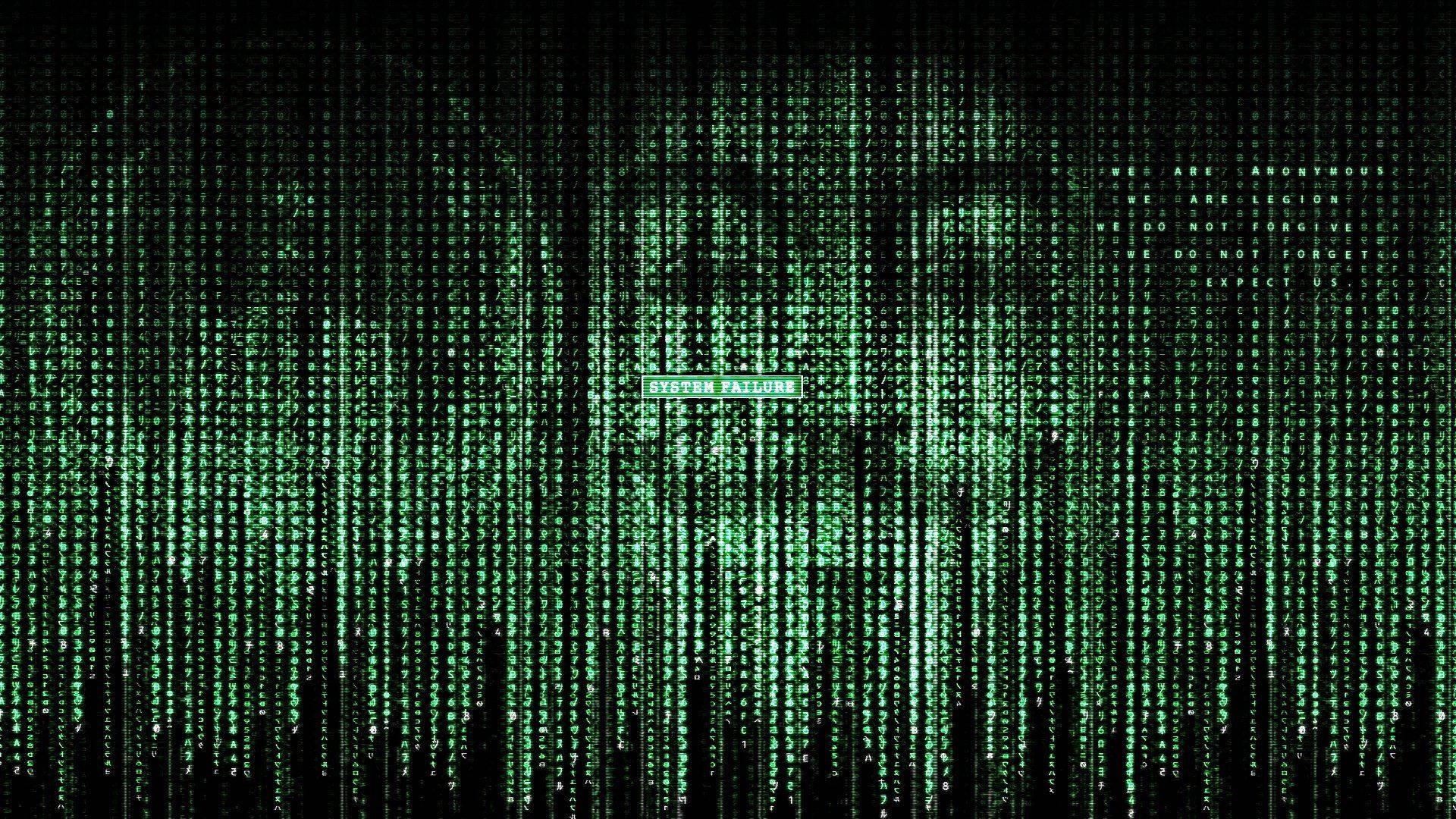 Anonymous hacker symbols — 1920x1080 wallpaper