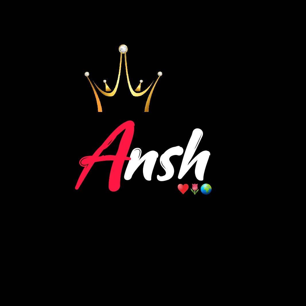 Ansh Name Simple Black — 1066x1066 wallpaper