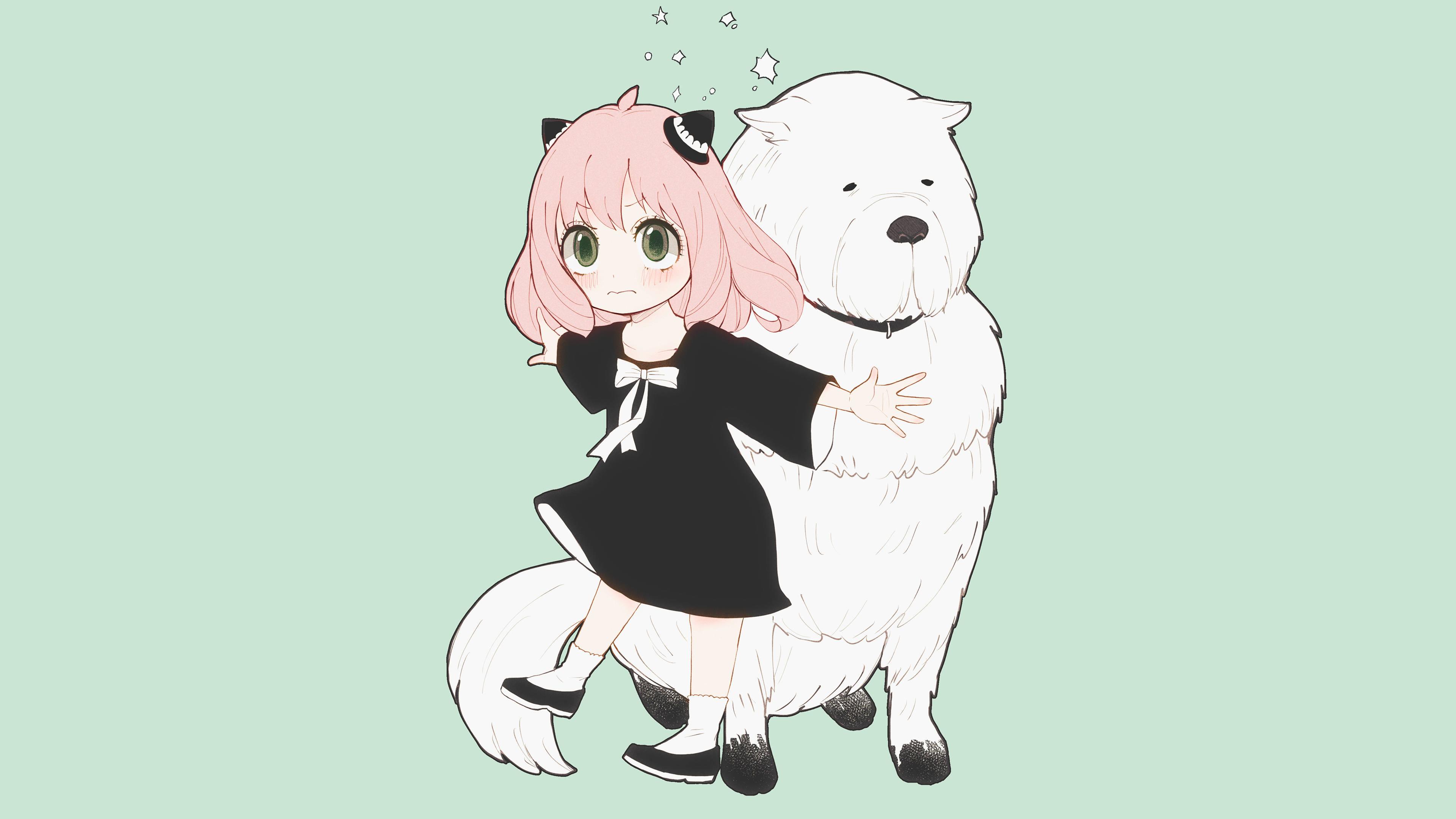 Anya Forger Protecting Her Dog Bond — 3840x2160 wallpaper