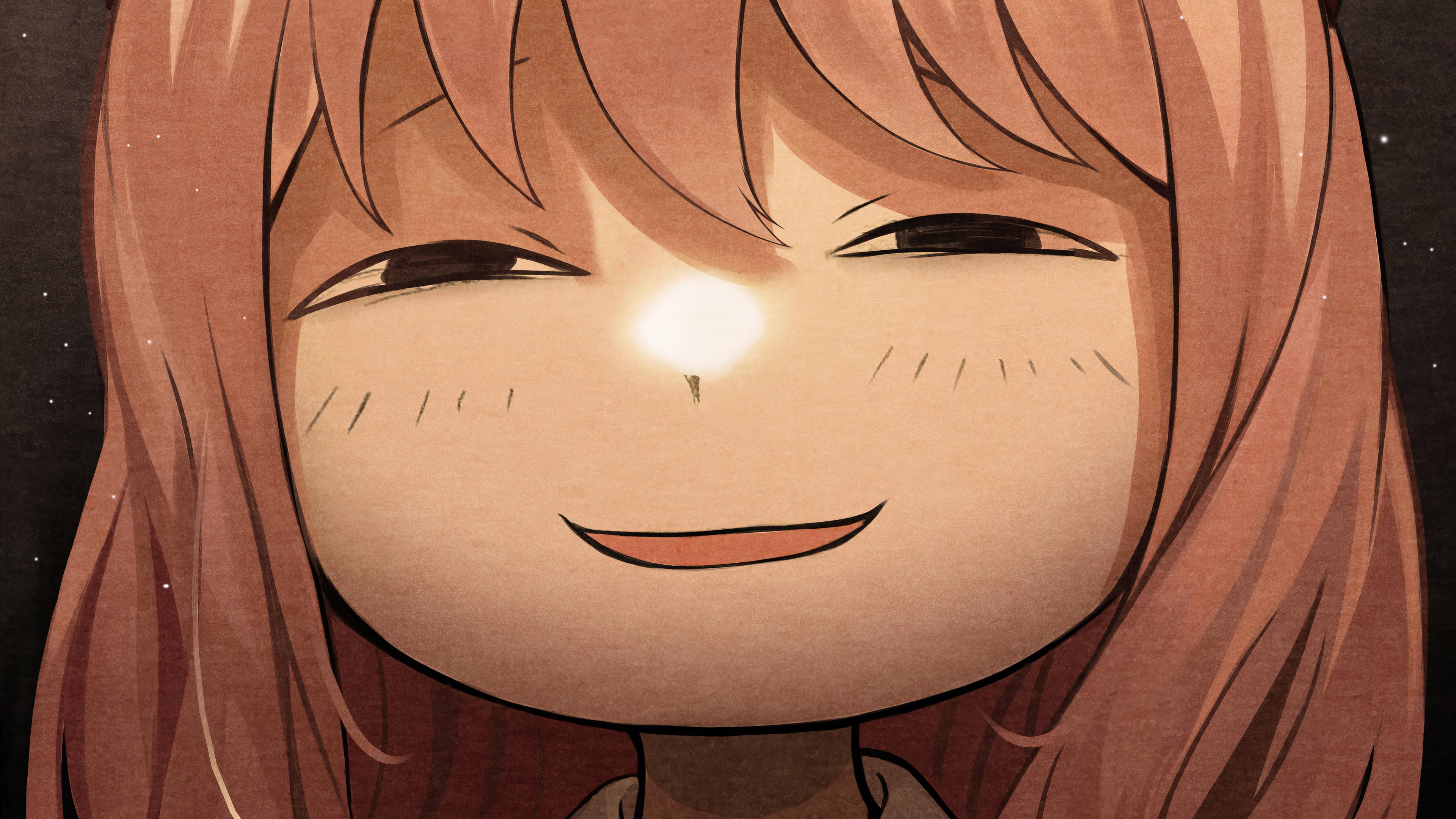 Anya Forger Smug Facial Expression — 3840x2160 wallpaper