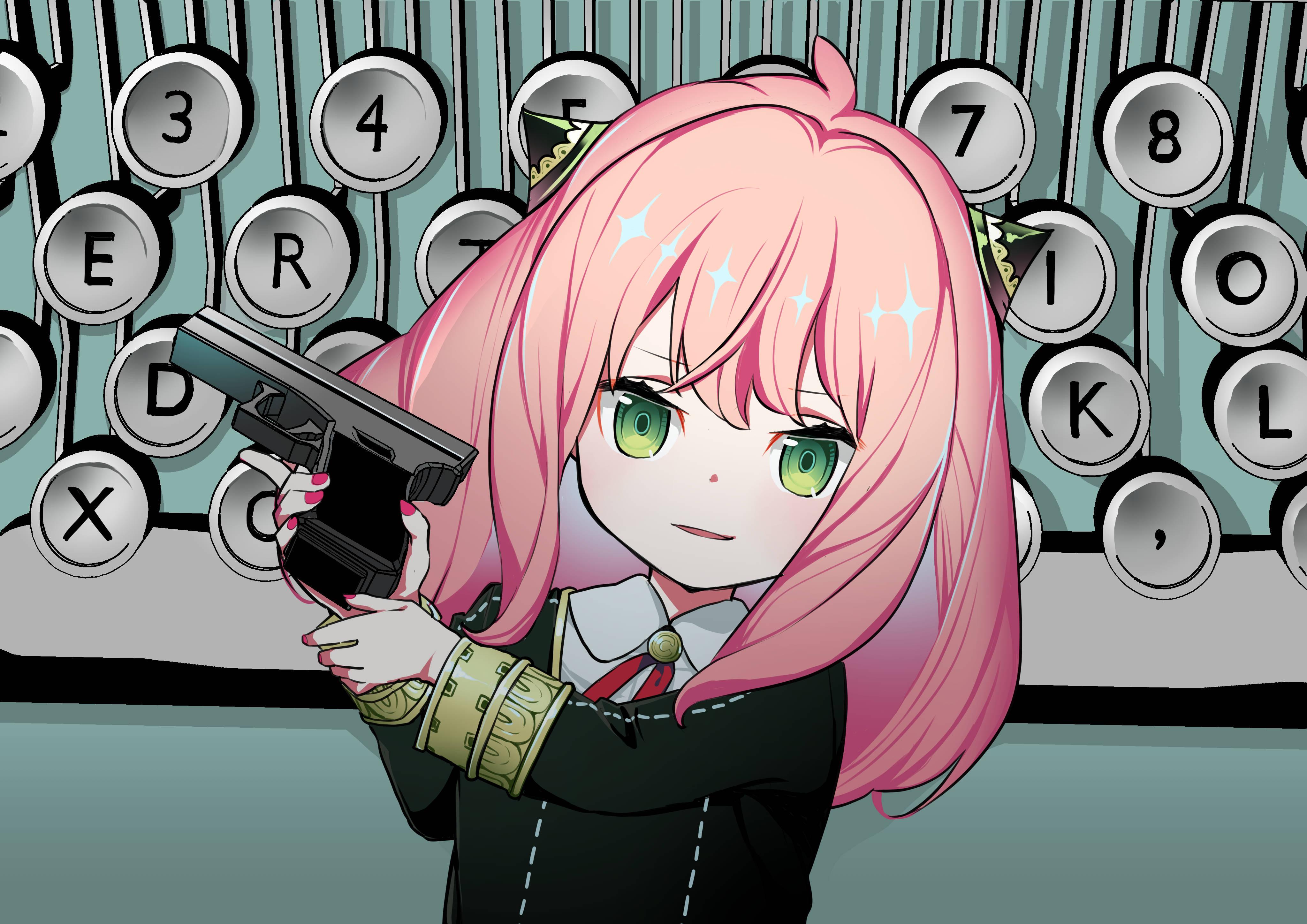 Anya Forger With A Gun — 4093x2894 wallpaper