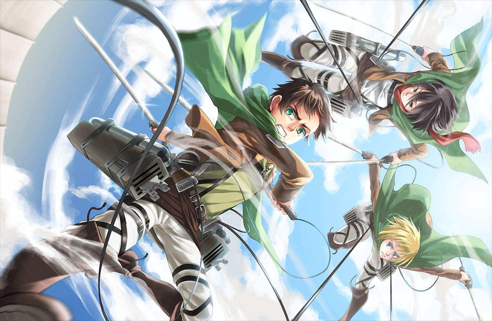 AOT Trio Eren Yeager — 1920x1253 wallpaper