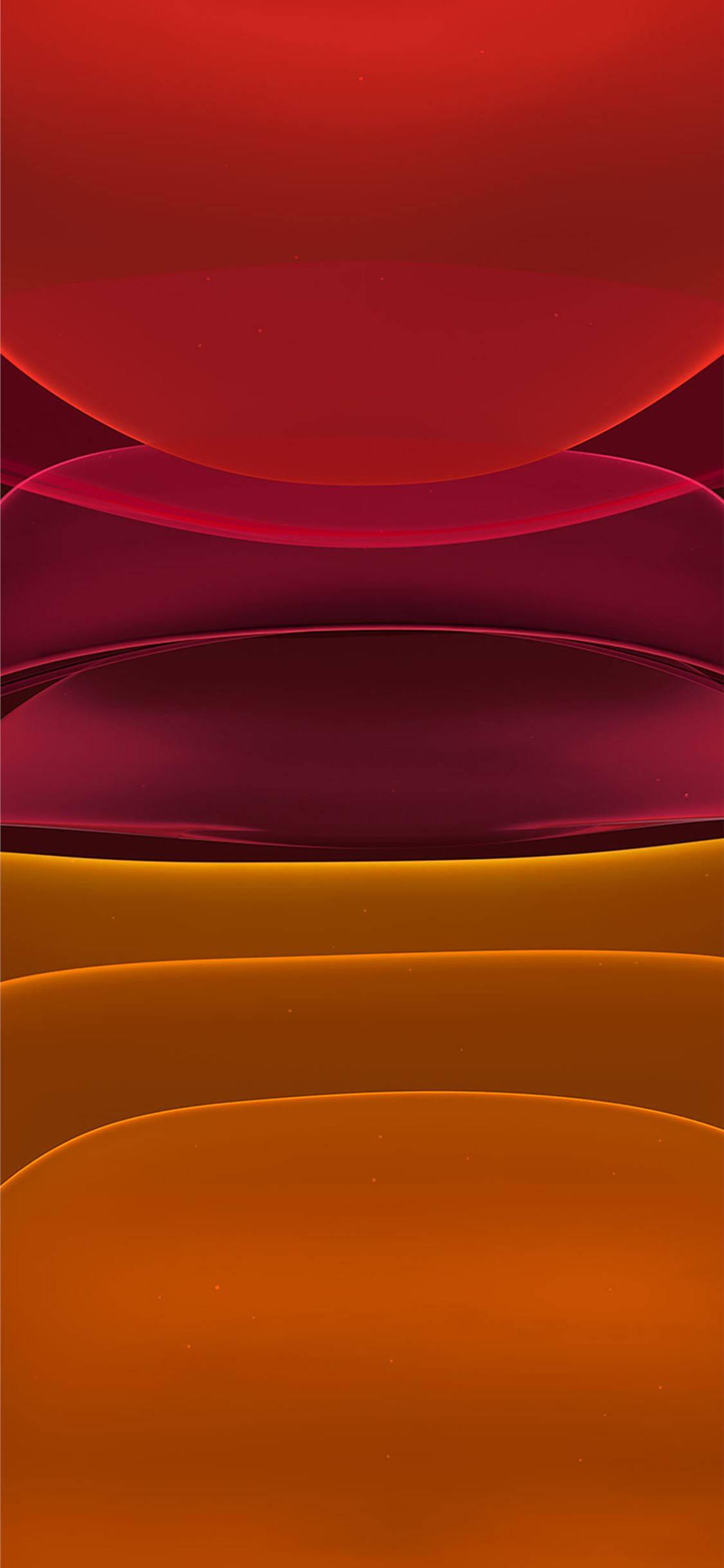 Apple iPhone Default Red Yellow Patterns — 1125x2436 wallpaper