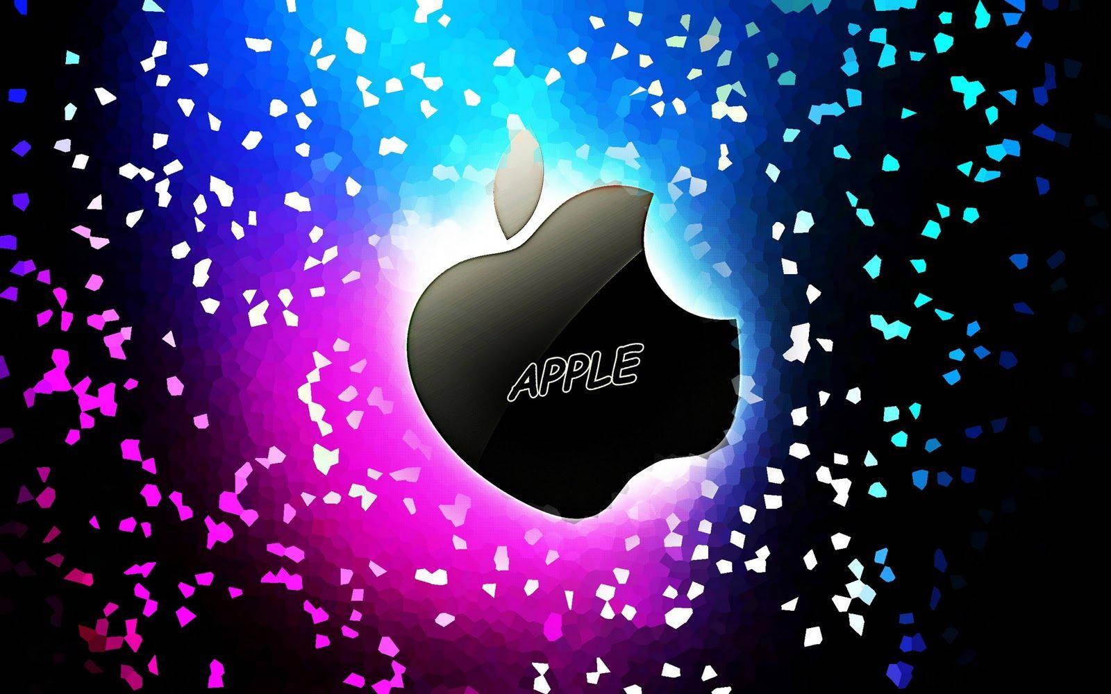 Apple Logo Abstract Confetti — 1600x1000 wallpaper