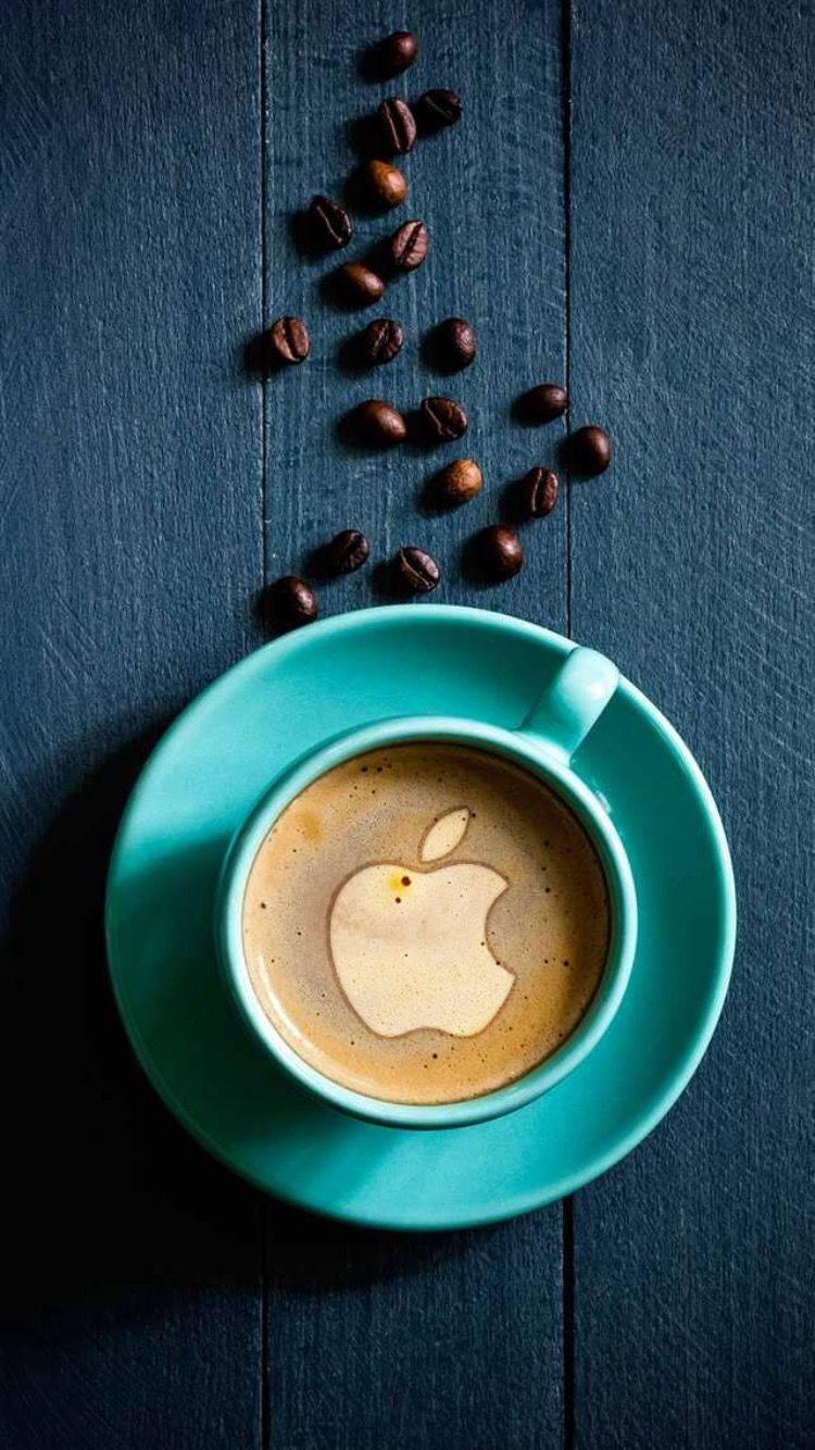Apple Logo Coffee Cup — 750x1334 wallpaper