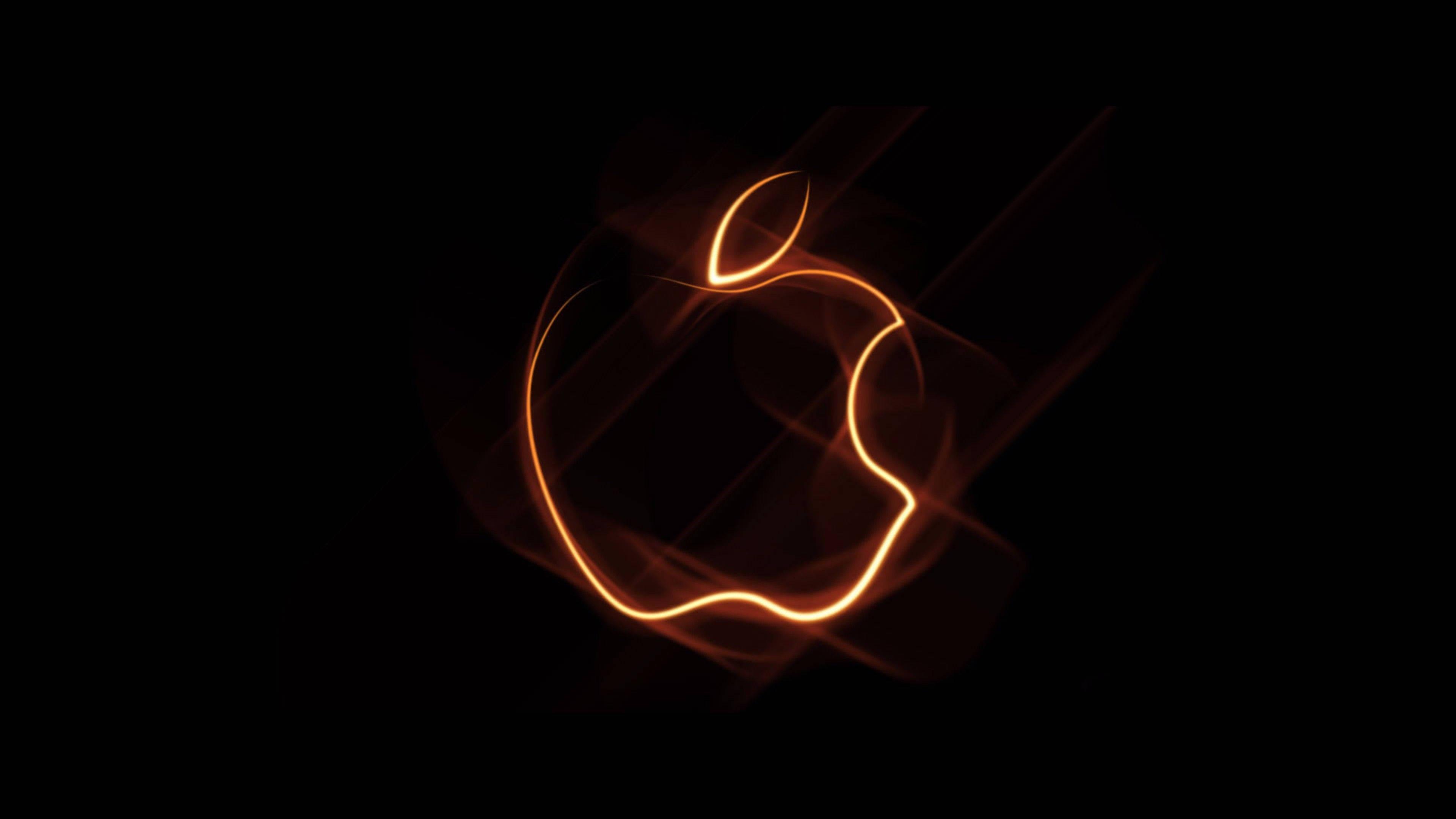 Apple Logo Light Art — 3840x2160 wallpaper