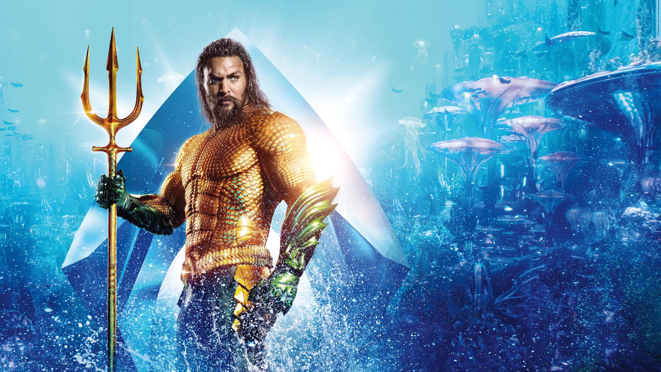 Aquaman Digital Movie Cover — 2560x1440 wallpaper