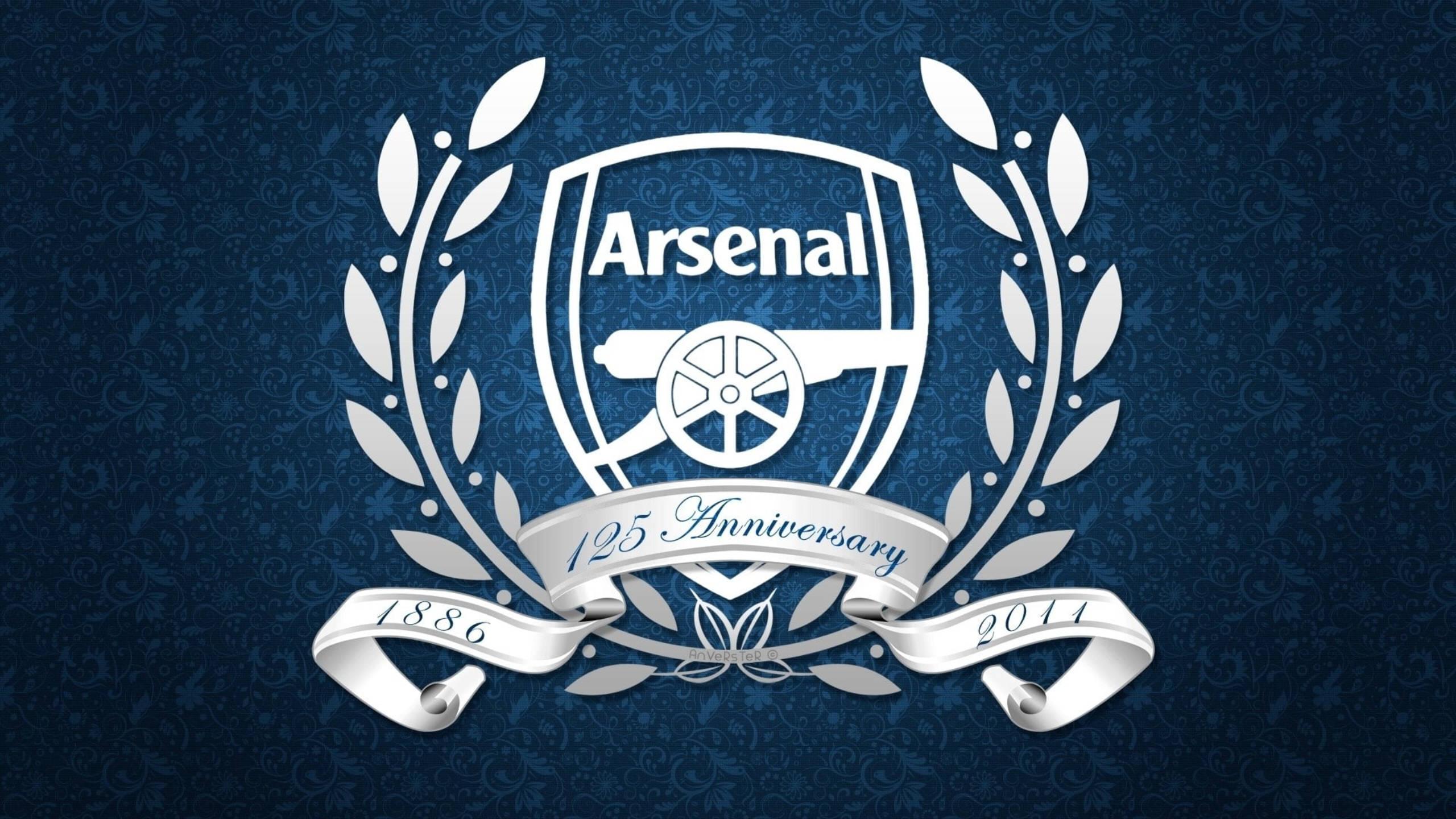 Arsenal Anniversary Logo — 2560x1440 wallpaper