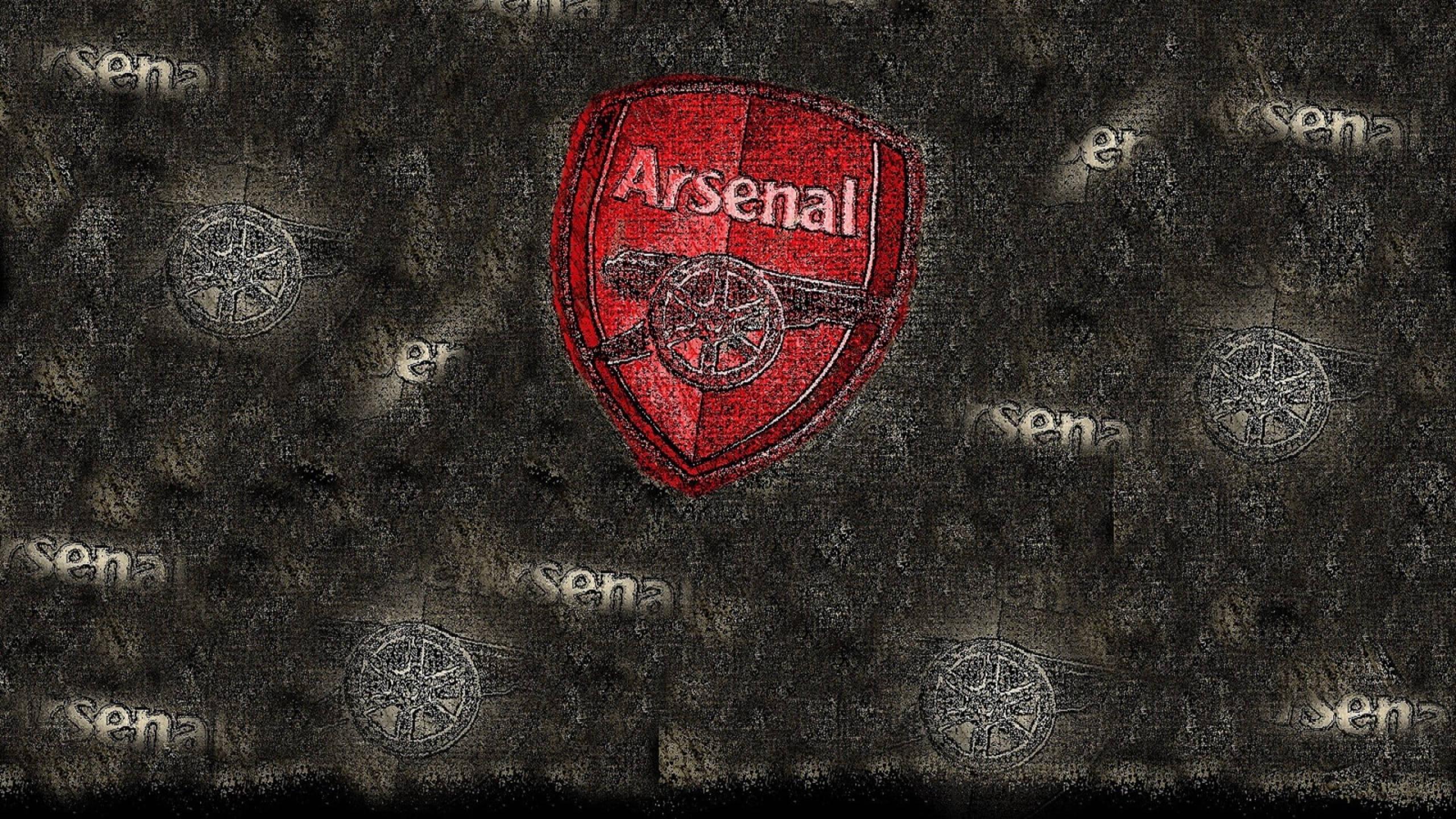 Arsenal Logo Grunge Art — 2560x1440 wallpaper