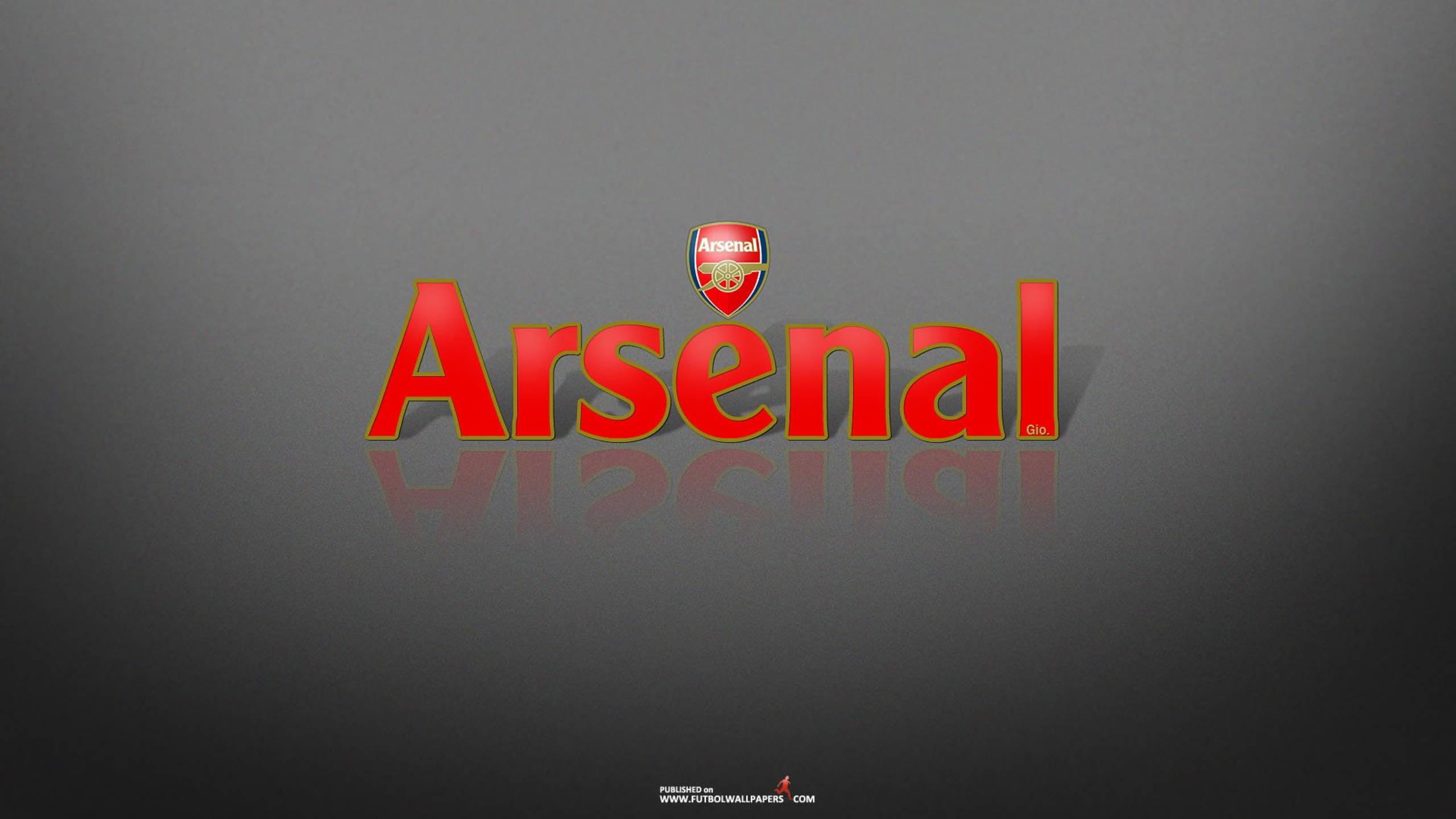 Arsenal Logo In Gray — 2560x1440 wallpaper