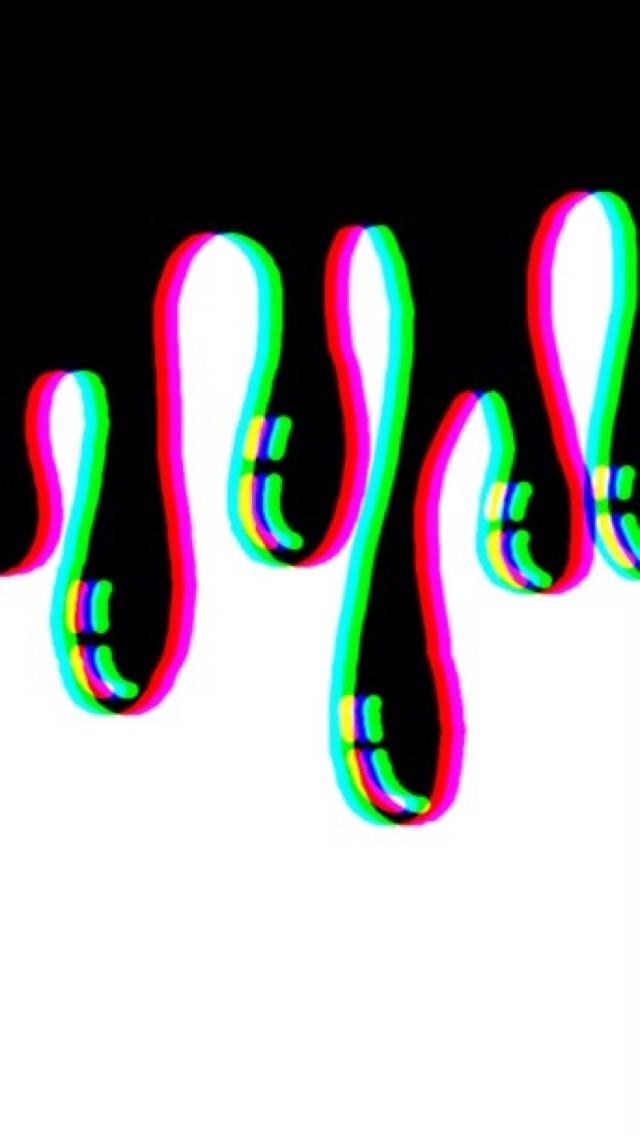 Artistic Expression in Black - A Cool Drip Paint Design — 640x1136 wallpaper