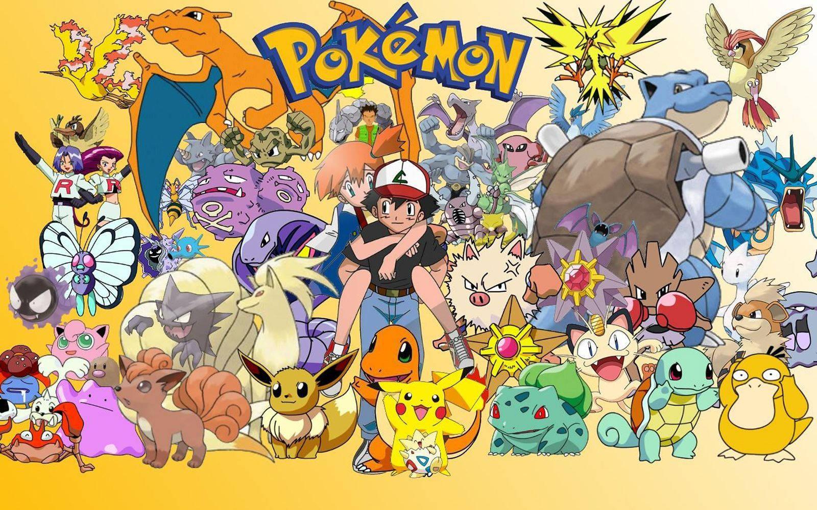 Ash Ketchum and Misty explore the world of Pokemon — 1600x1000 wallpaper