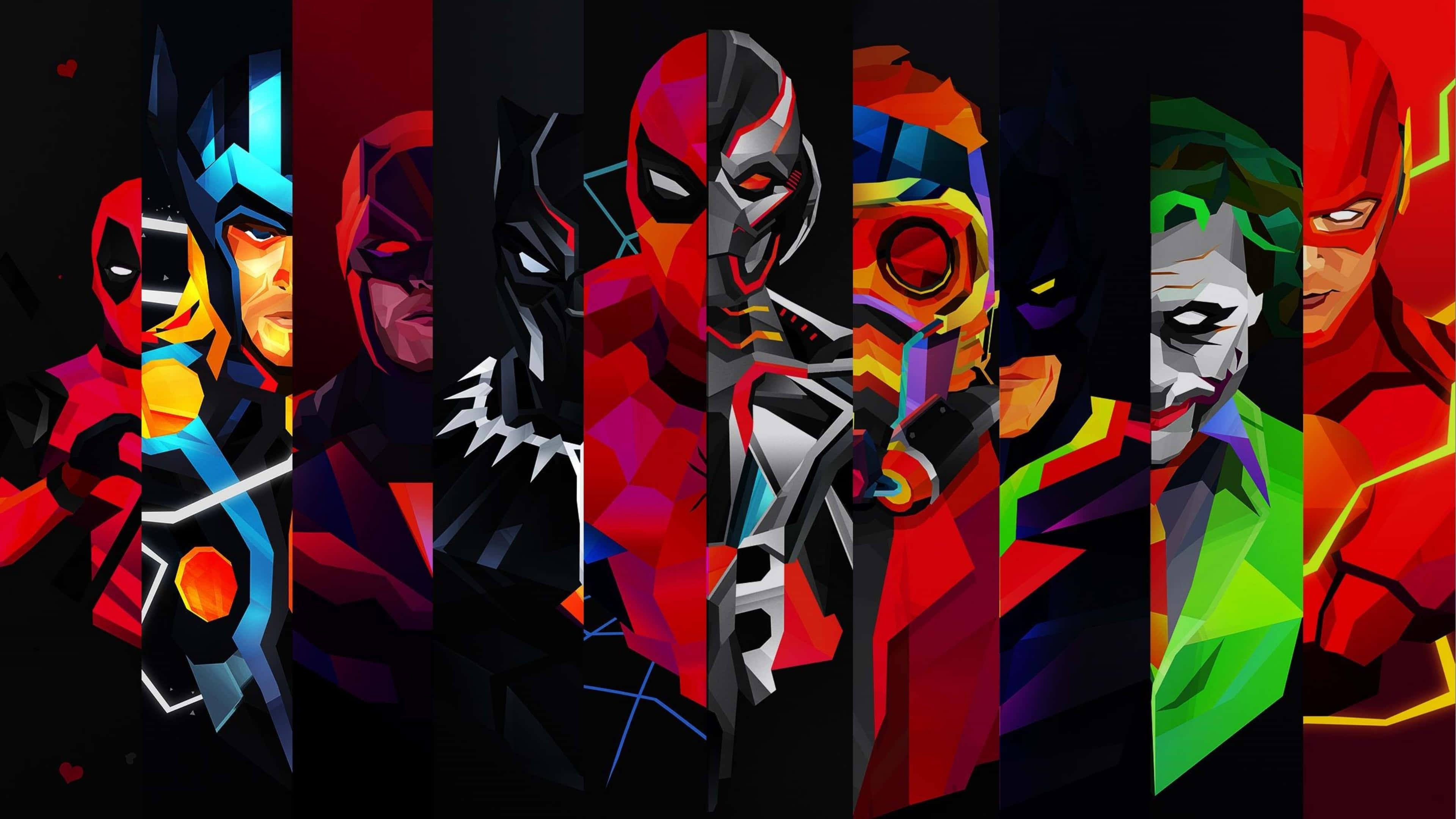Assemble the heroes! A stunning 4K Marvel background featuring your favorite characters. — 3840x2160 wallpaper