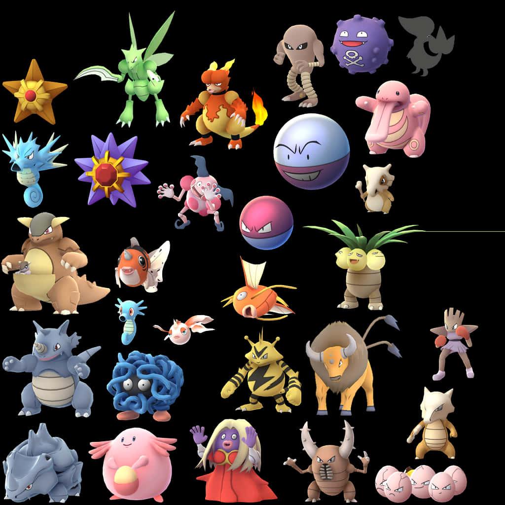 Assorted Generation One Pokemon — 1024x1024 wallpaper