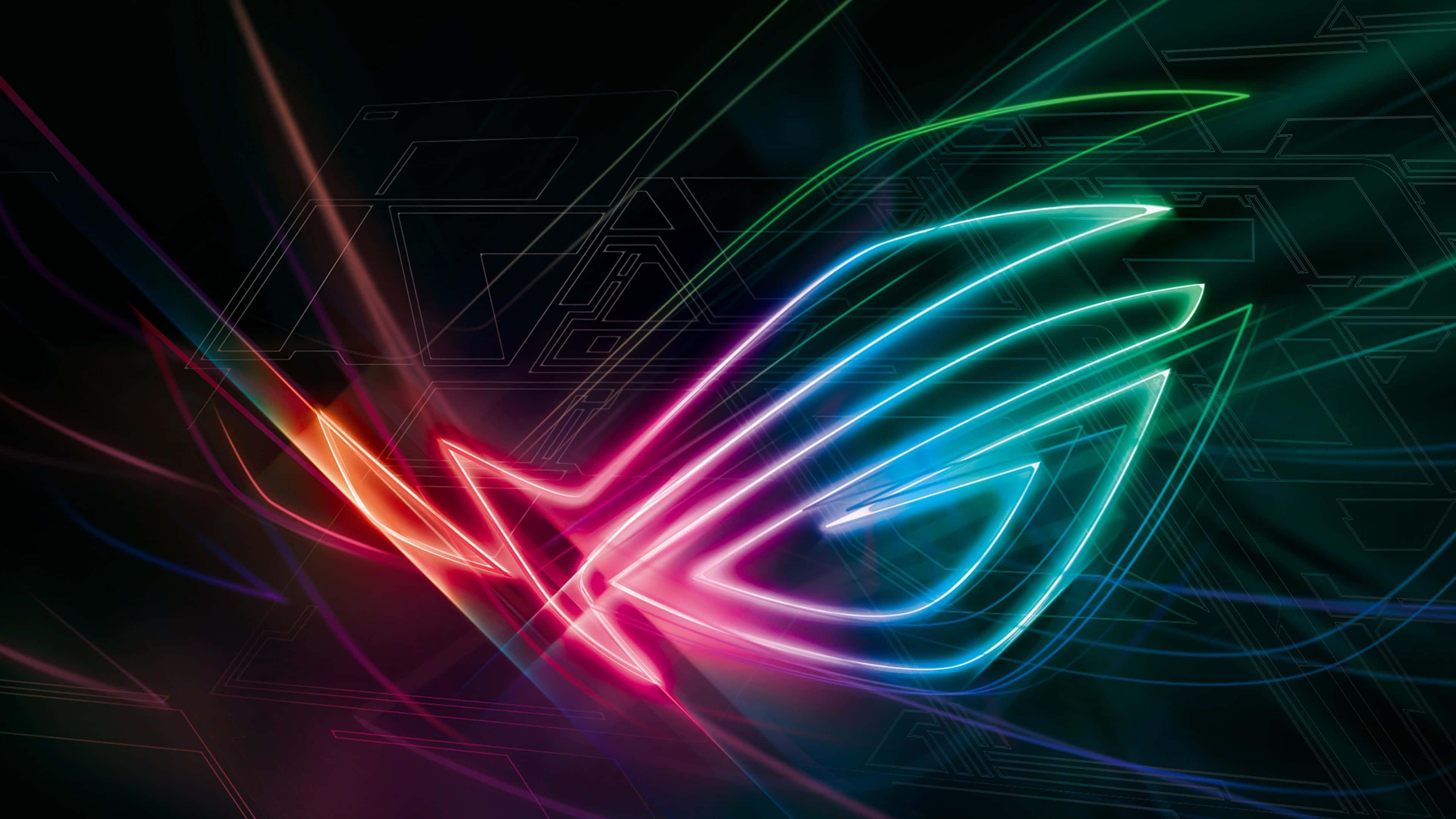 asus rog logo on a black background — 3840x2160 wallpaper