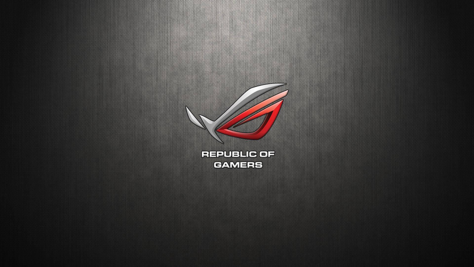 Asus ROG On Grey Metal — 1920x1080 wallpaper