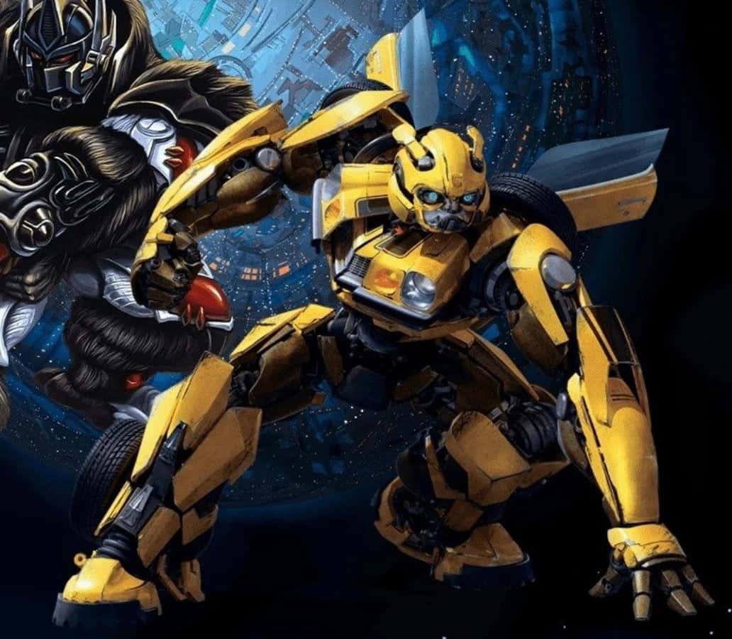 Autobot Optimus Prime leads the charge against the Decepticons — 1032x900 wallpaper