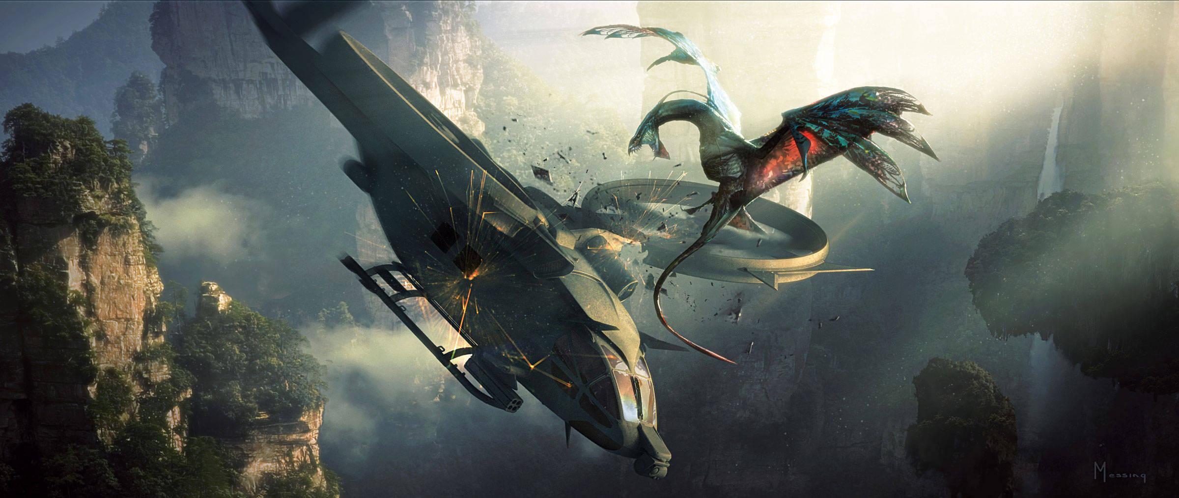 Avatar Attacking Toruk — 2400x1014 wallpaper