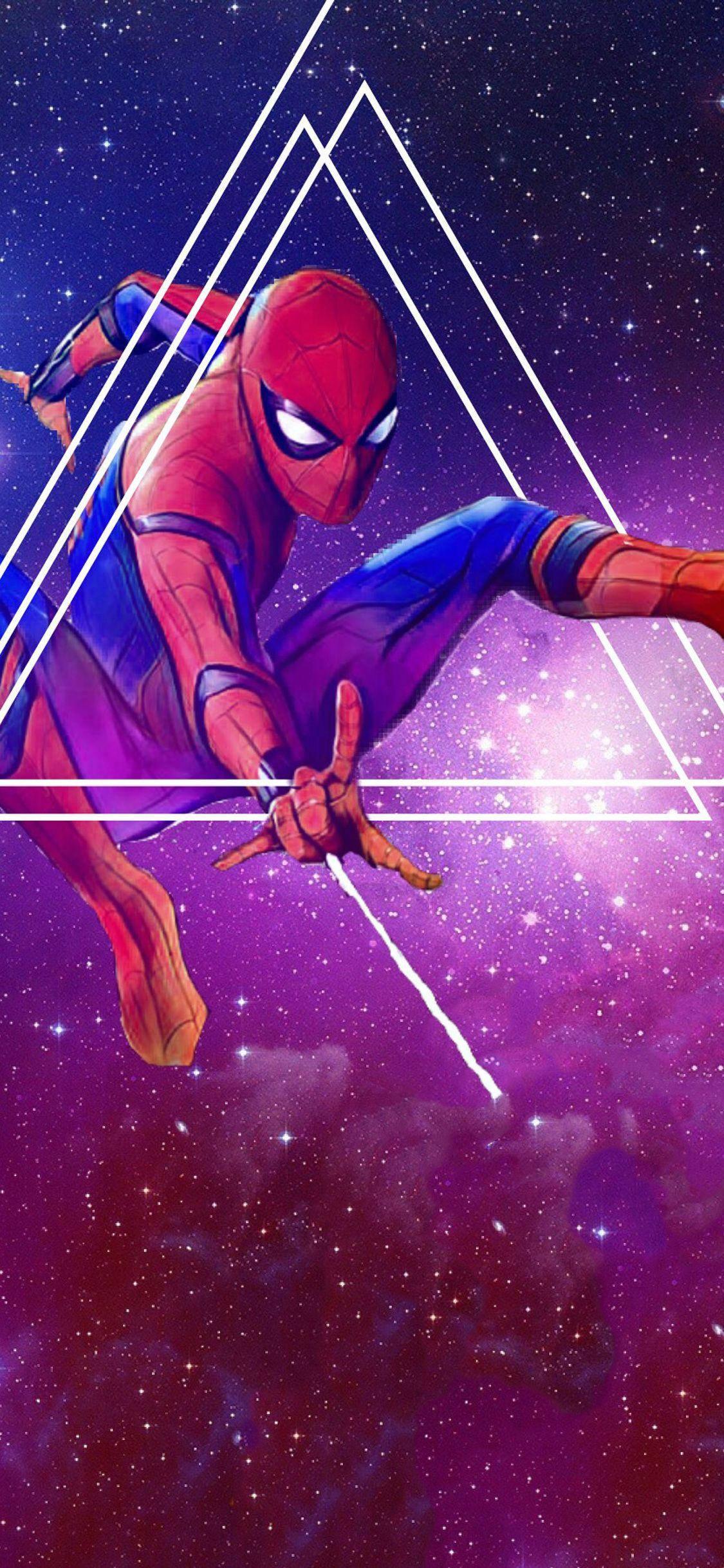 Avengers Artwork Spider Man Iphone — 1125x2436 wallpaper