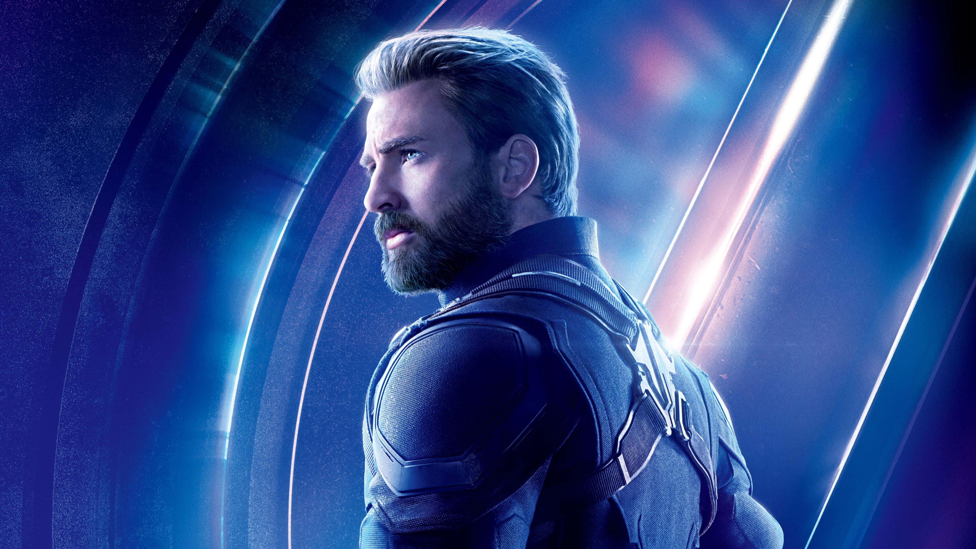 Avengers Endgame Captain America Steve Rogers Medium Shot Background — 3840x2160 wallpaper