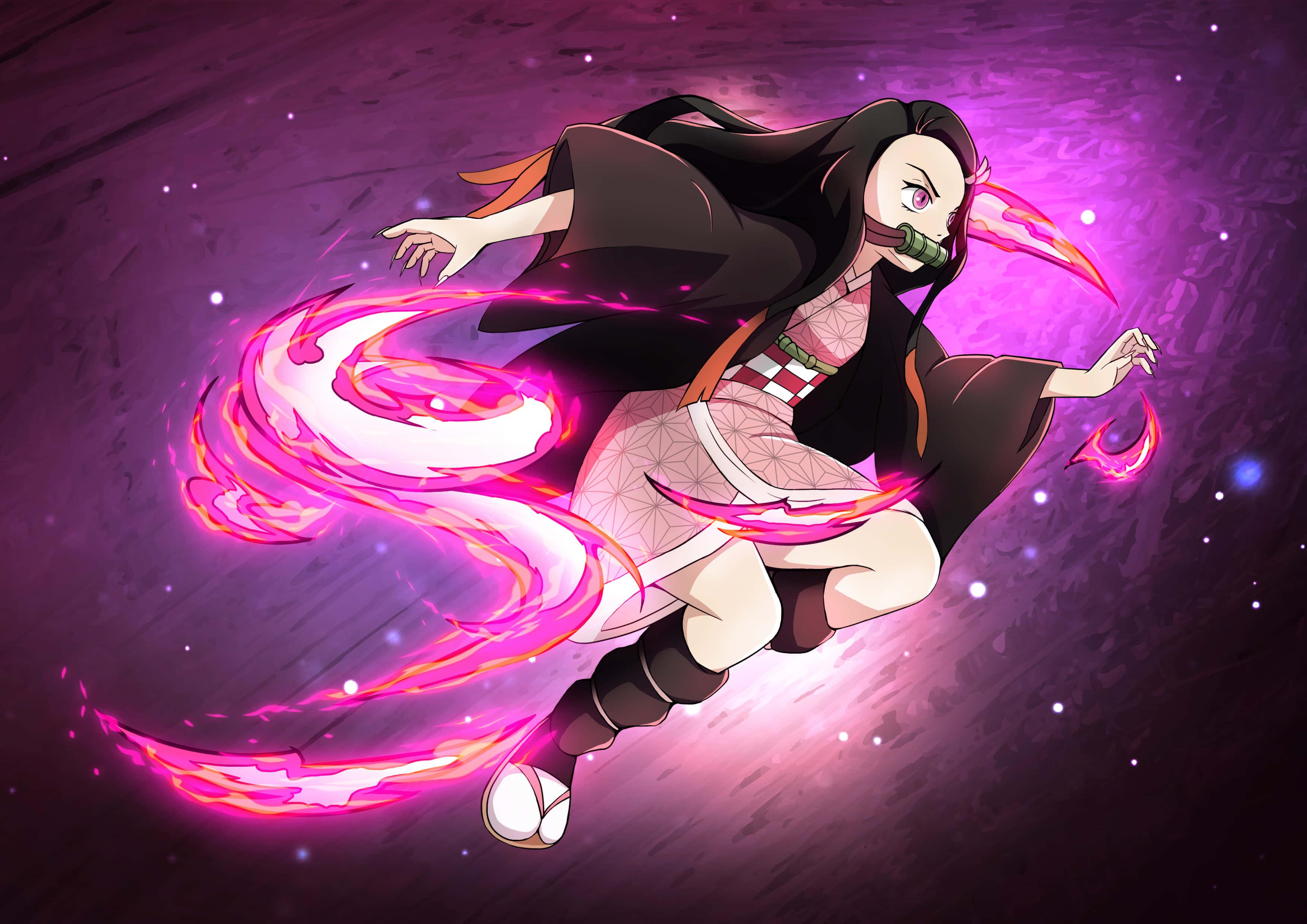 Awe-inspiring power of Nezuko — 3508x2480 wallpaper