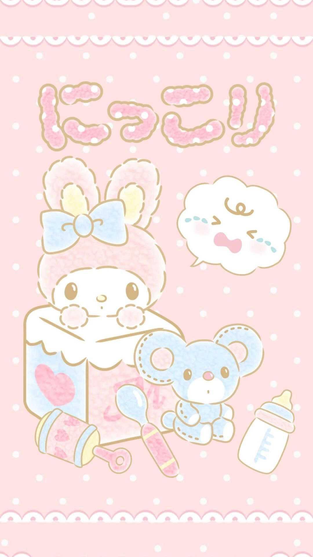 Baby My Melody And Flat — 1080x1920 wallpaper