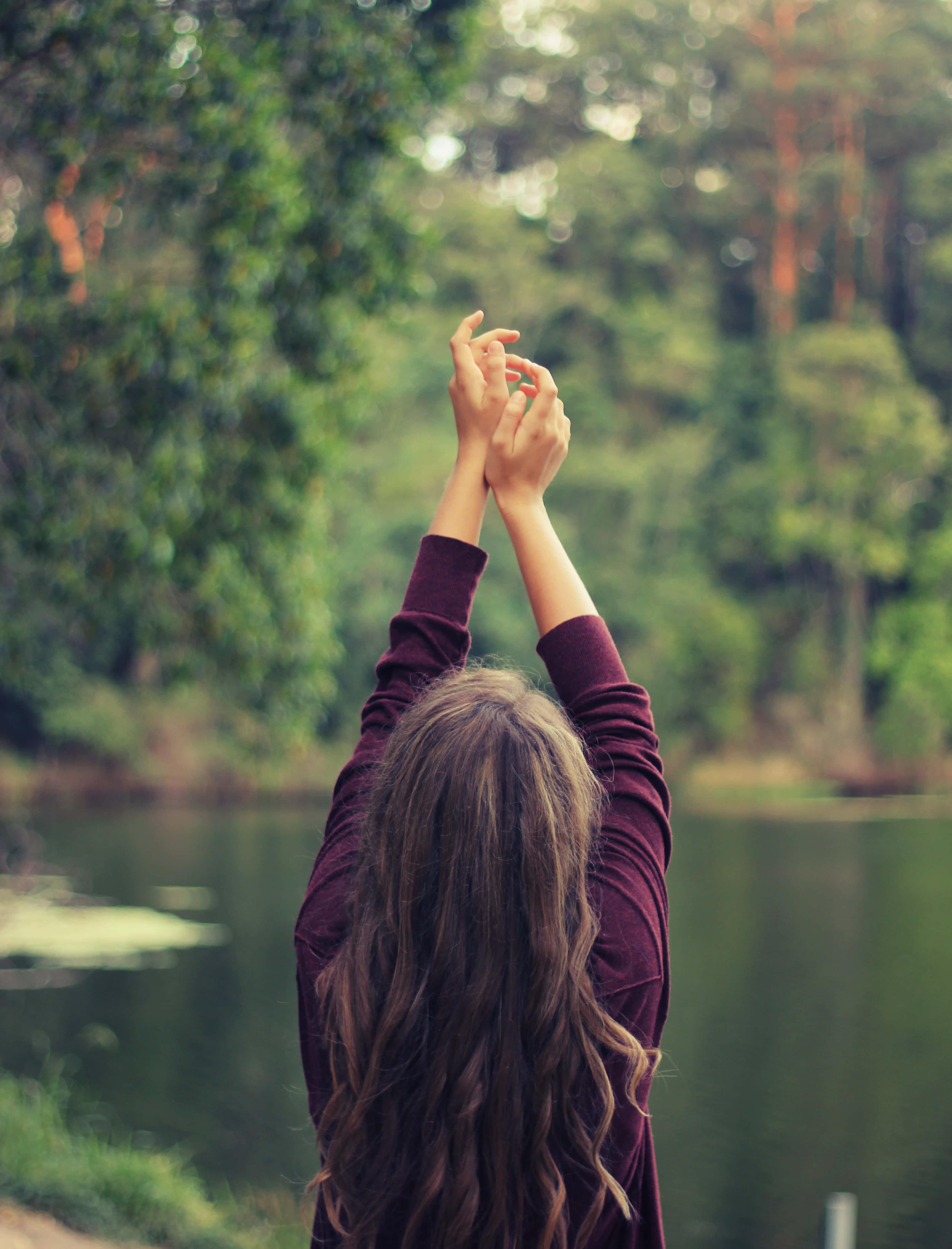 Back View Of A Girl In Nature Picture — 3456x4534 wallpaper
