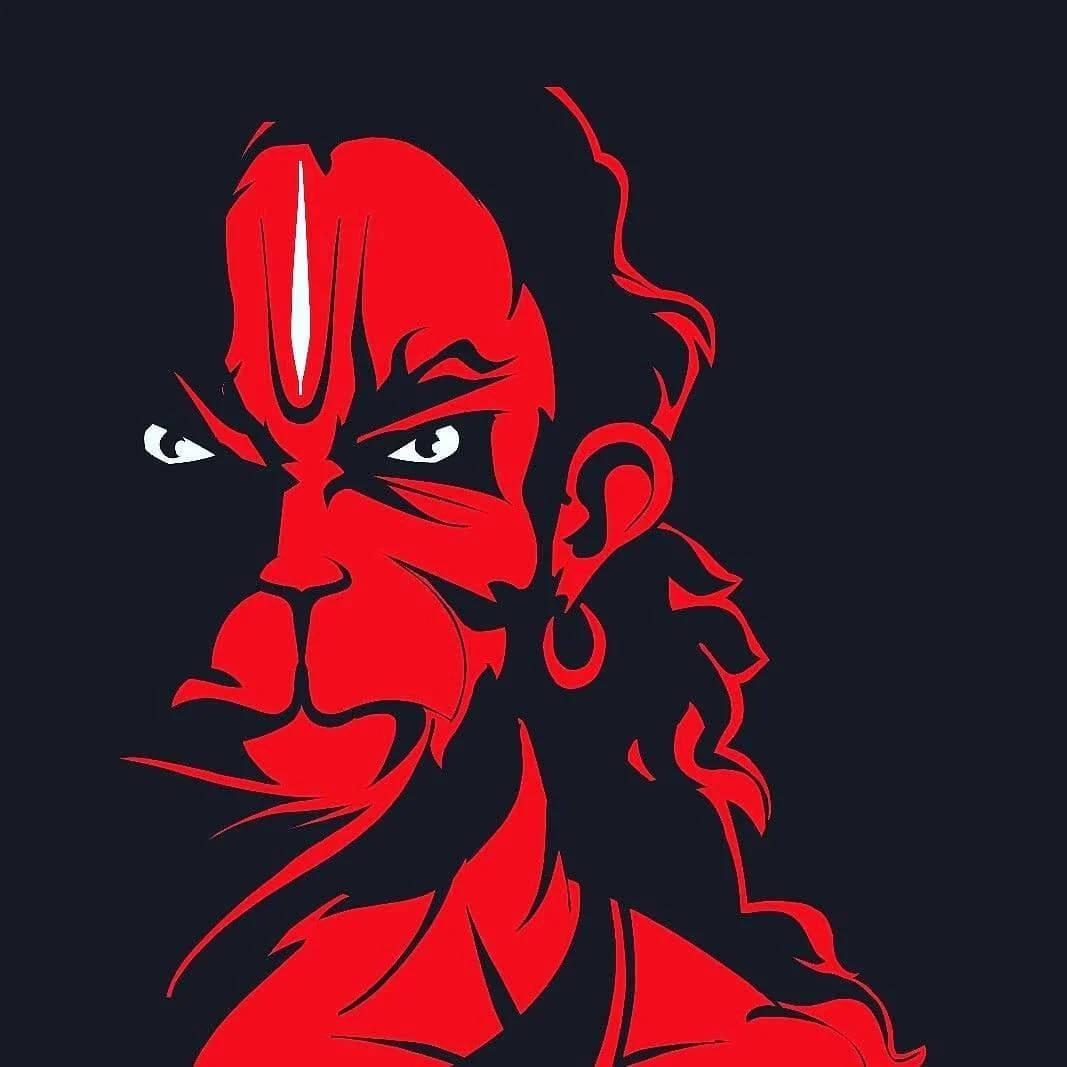 Bajrang Dal's Hanuman Minimalist HD — 1067x1067 wallpaper