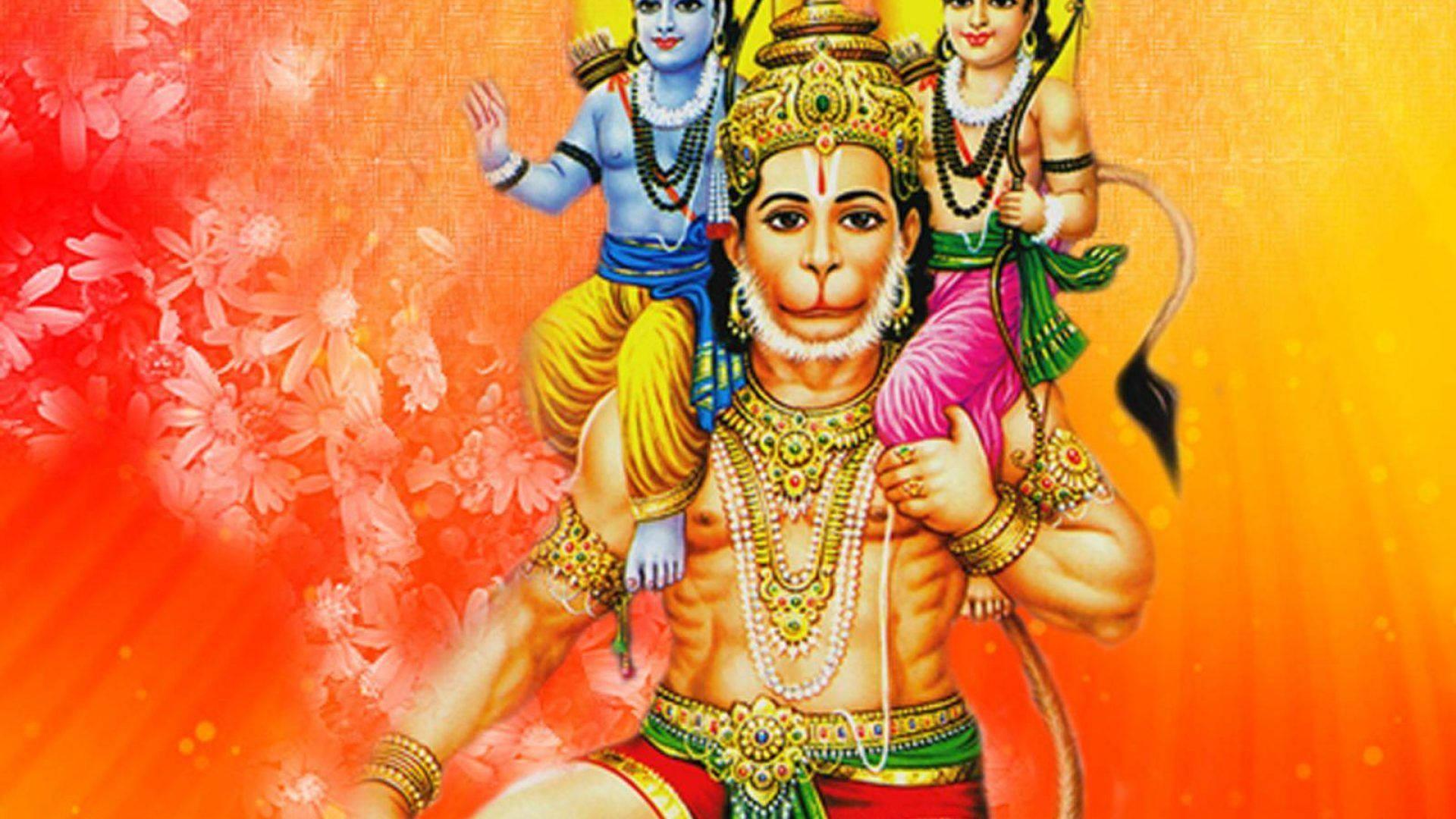 Bajrang Dal's Hanuman With Kids HD — 1920x1080 wallpaper