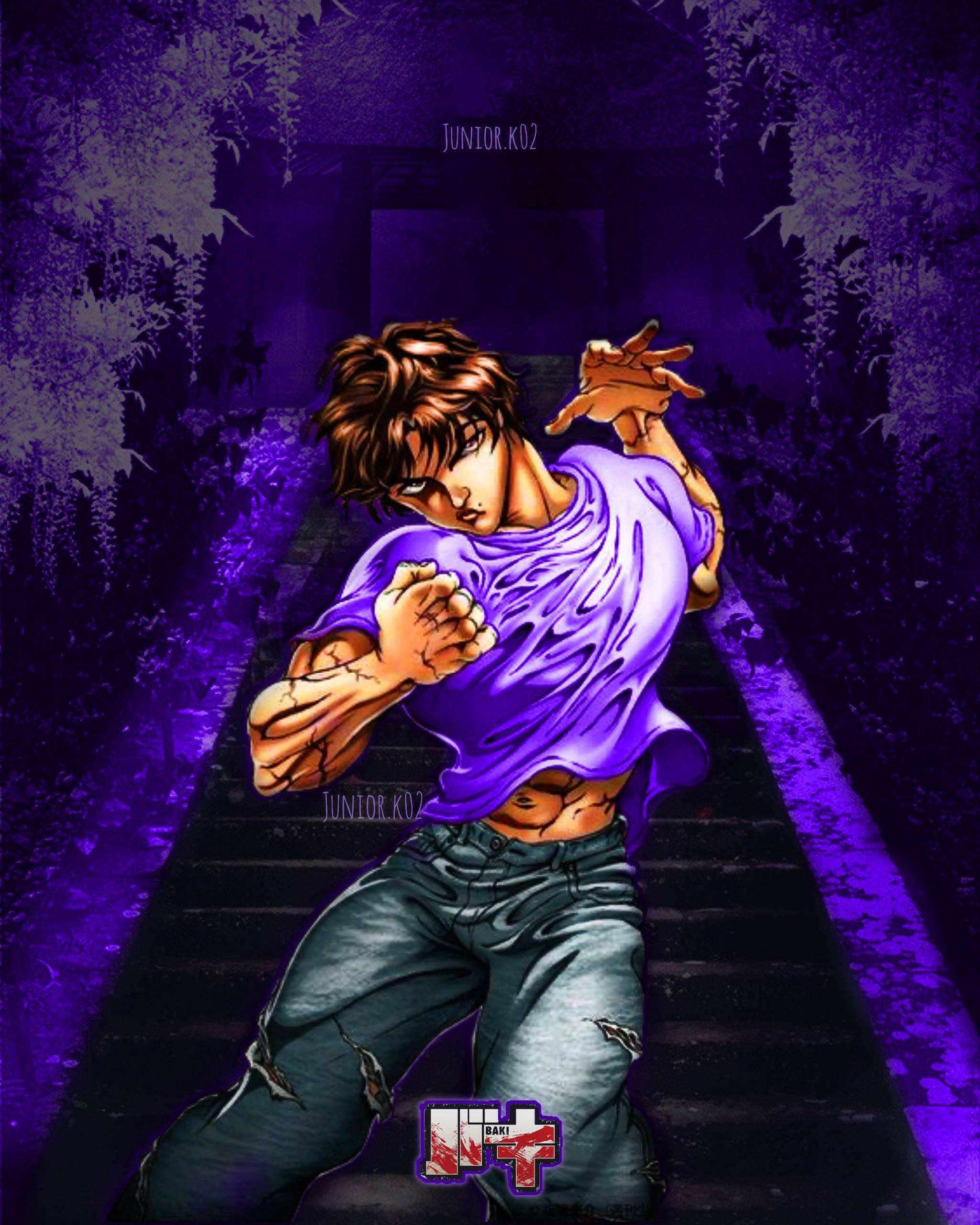 Baki Hanma In Violet Poster — 2048x2560 wallpaper