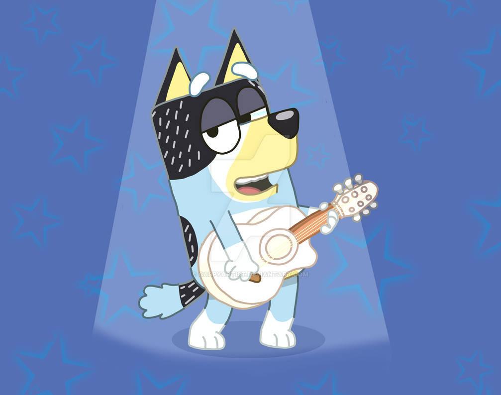 Bandit Singing With Guitar In Bluey — 1007x794 wallpaper