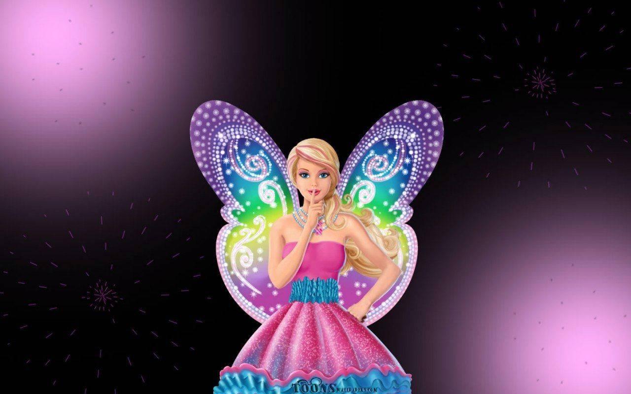 Barbie With Rainbow Wings — 1280x800 wallpaper