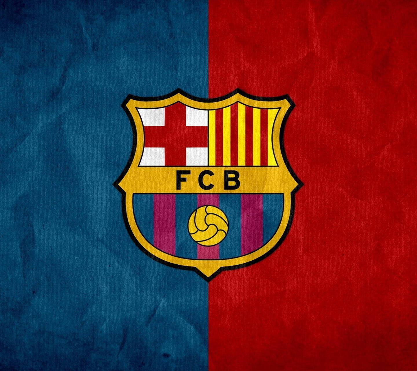 Barcelona FC Logo Paper Texture — 1440x1280 wallpaper