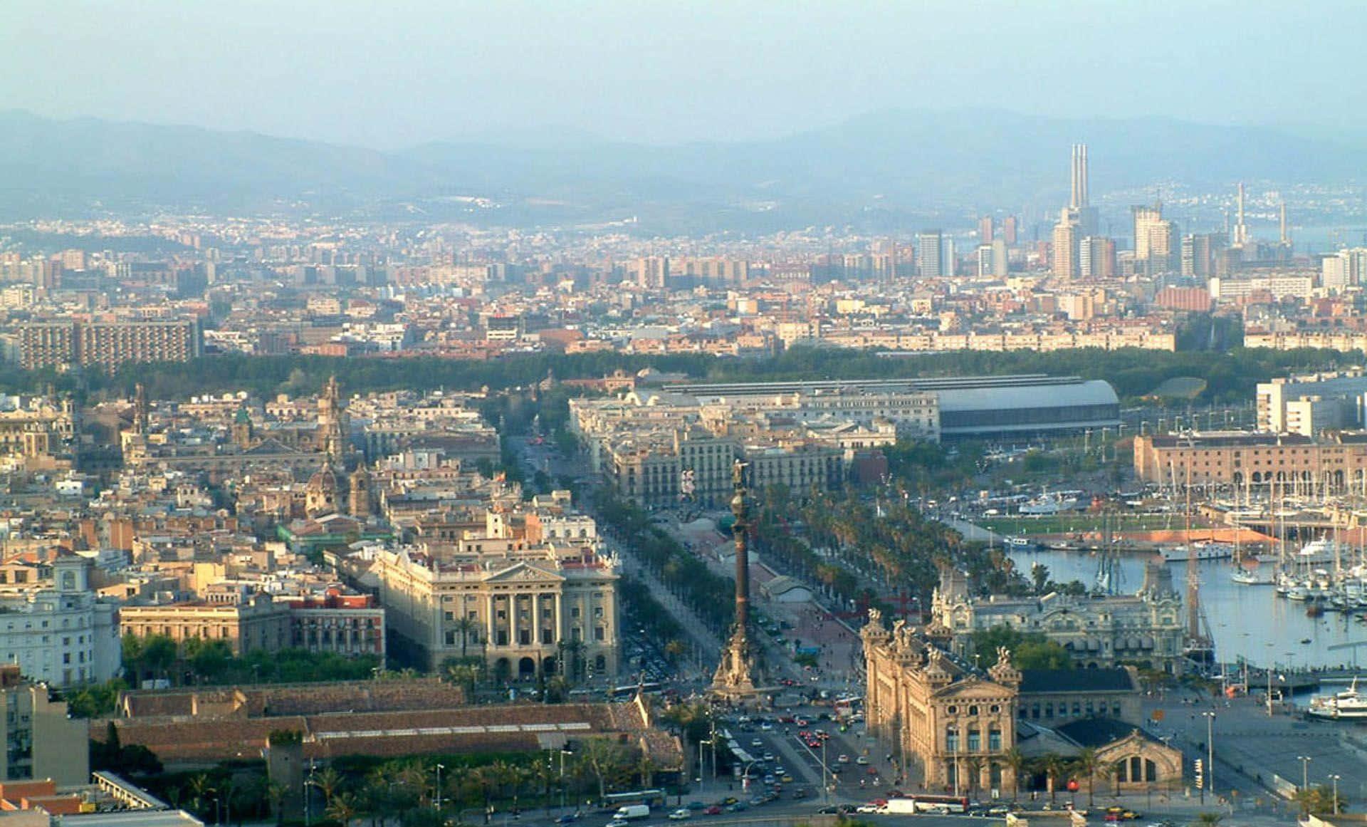 Barcelona Skyline - Where Spanish Sunsets Create the Perfect Ambiance — 1920x1161 wallpaper