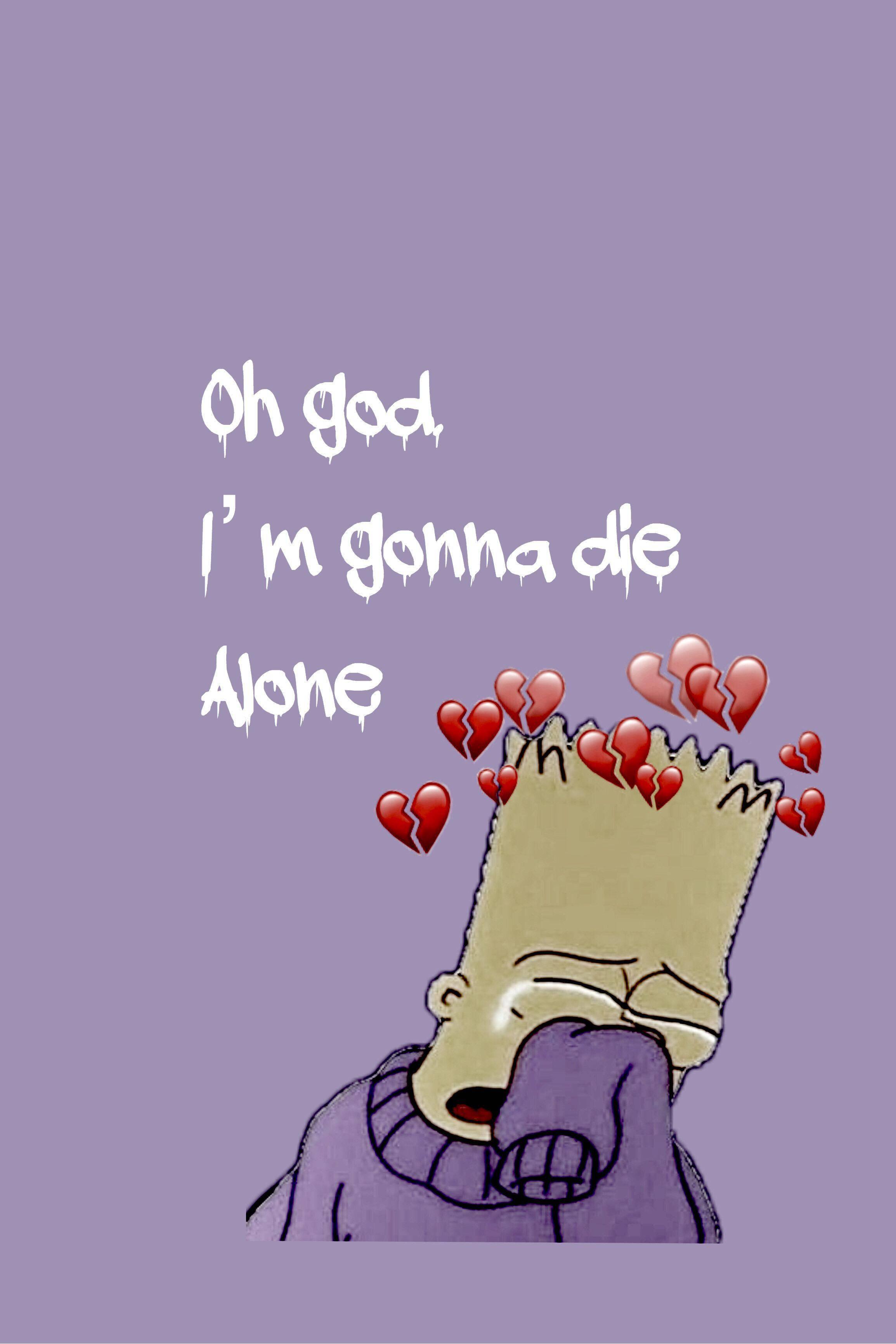 Bart Simpson Broken Heart iPhone — 2309x3464 wallpaper