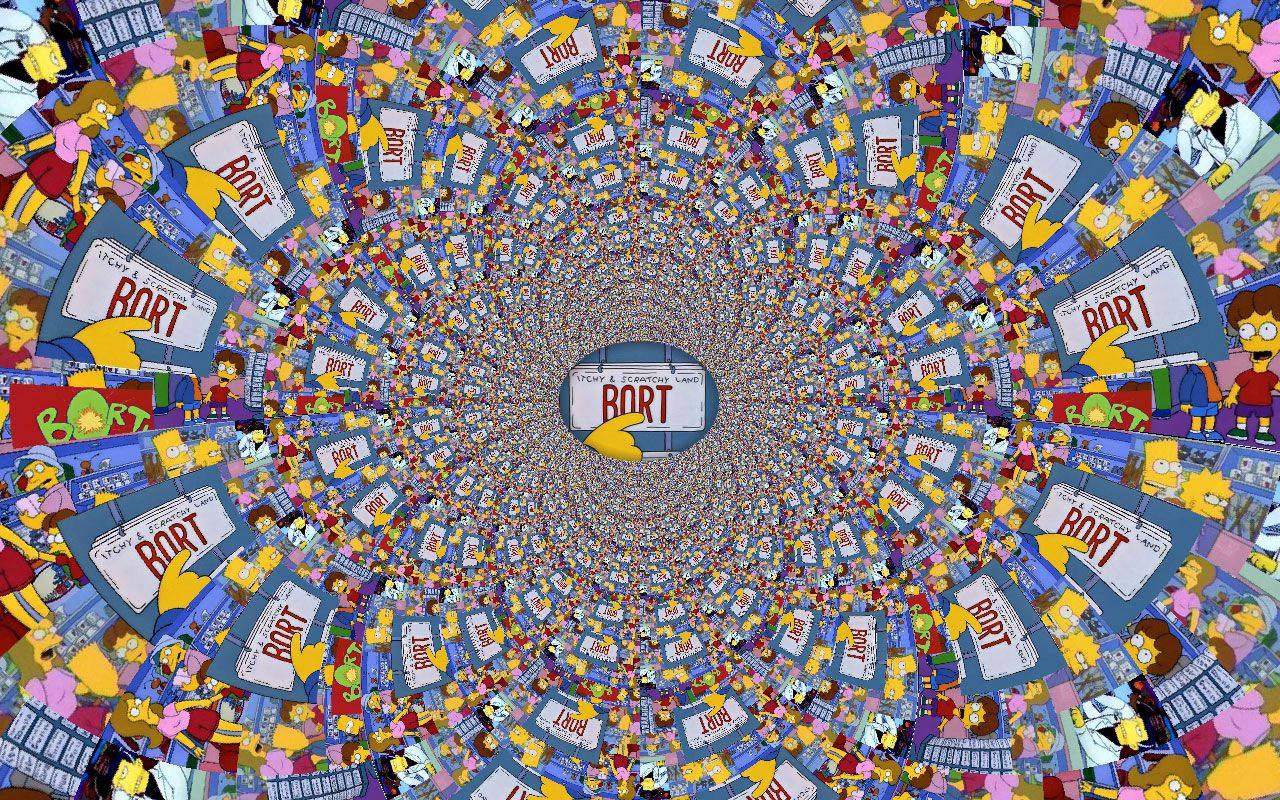 Bart Simpson Psychedelic — 1280x800 wallpaper