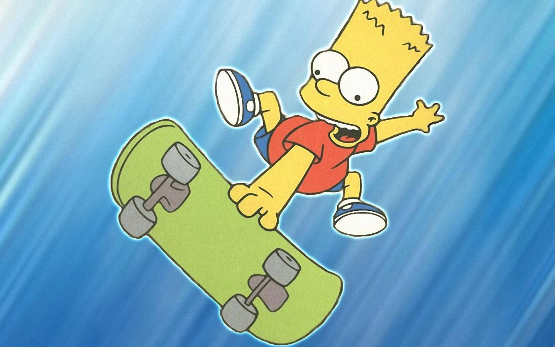 Bart Simpson With Skateboard — 1920x1200 wallpaper