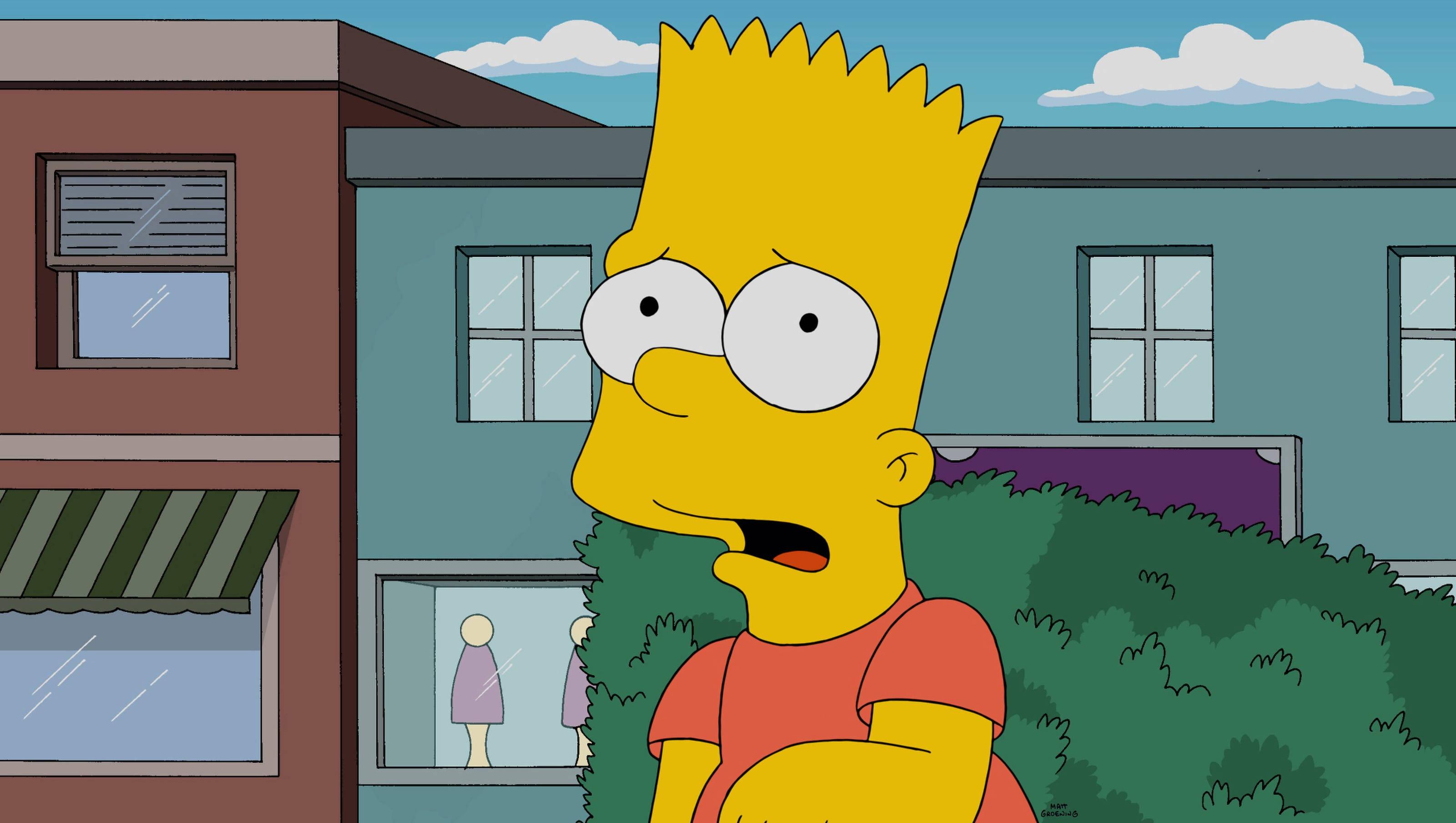 Bart Simpsons Looking Worried — 3200x1808 wallpaper