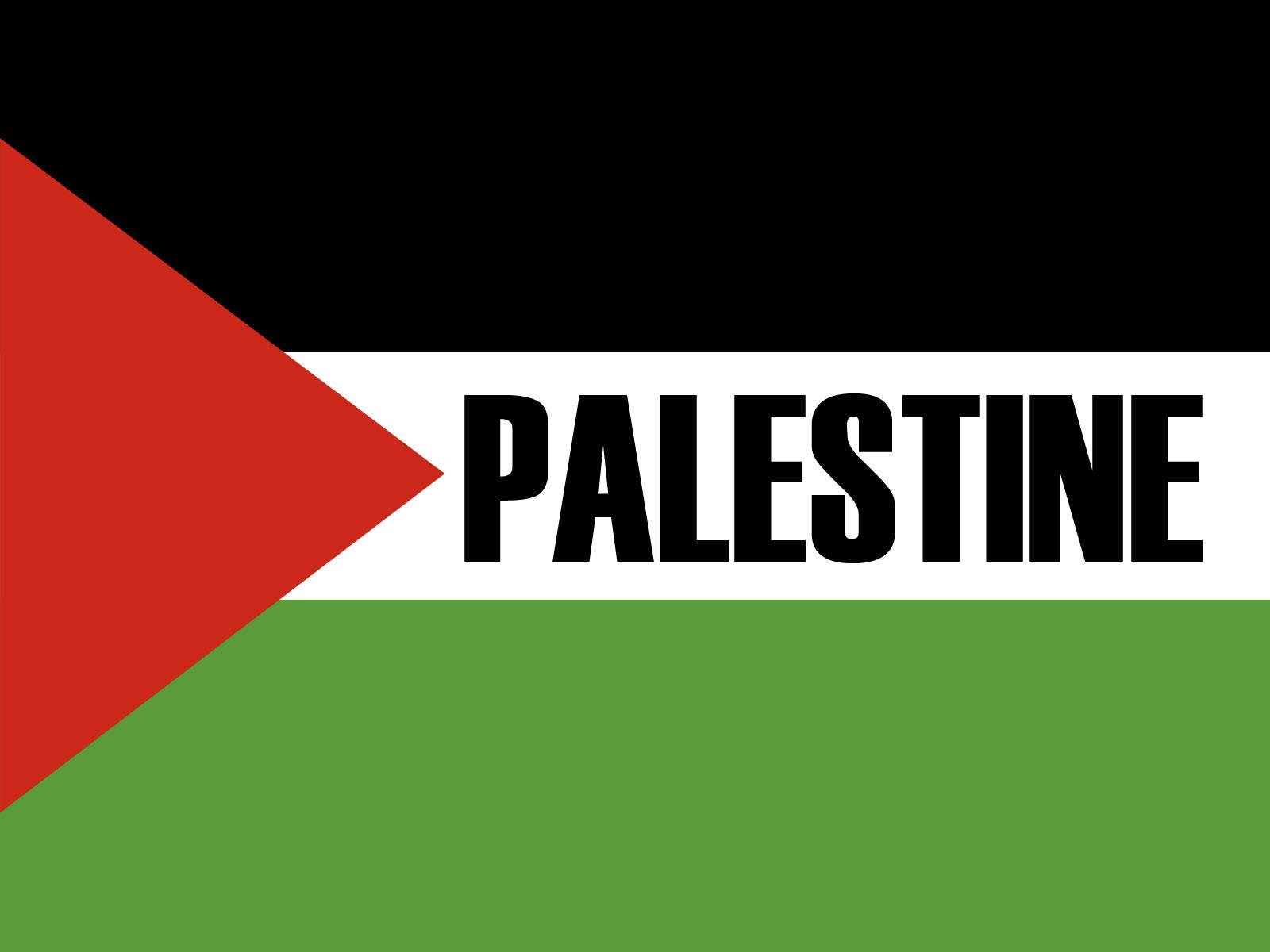 Basic Palestine Flag With Label — 1600x1200 wallpaper