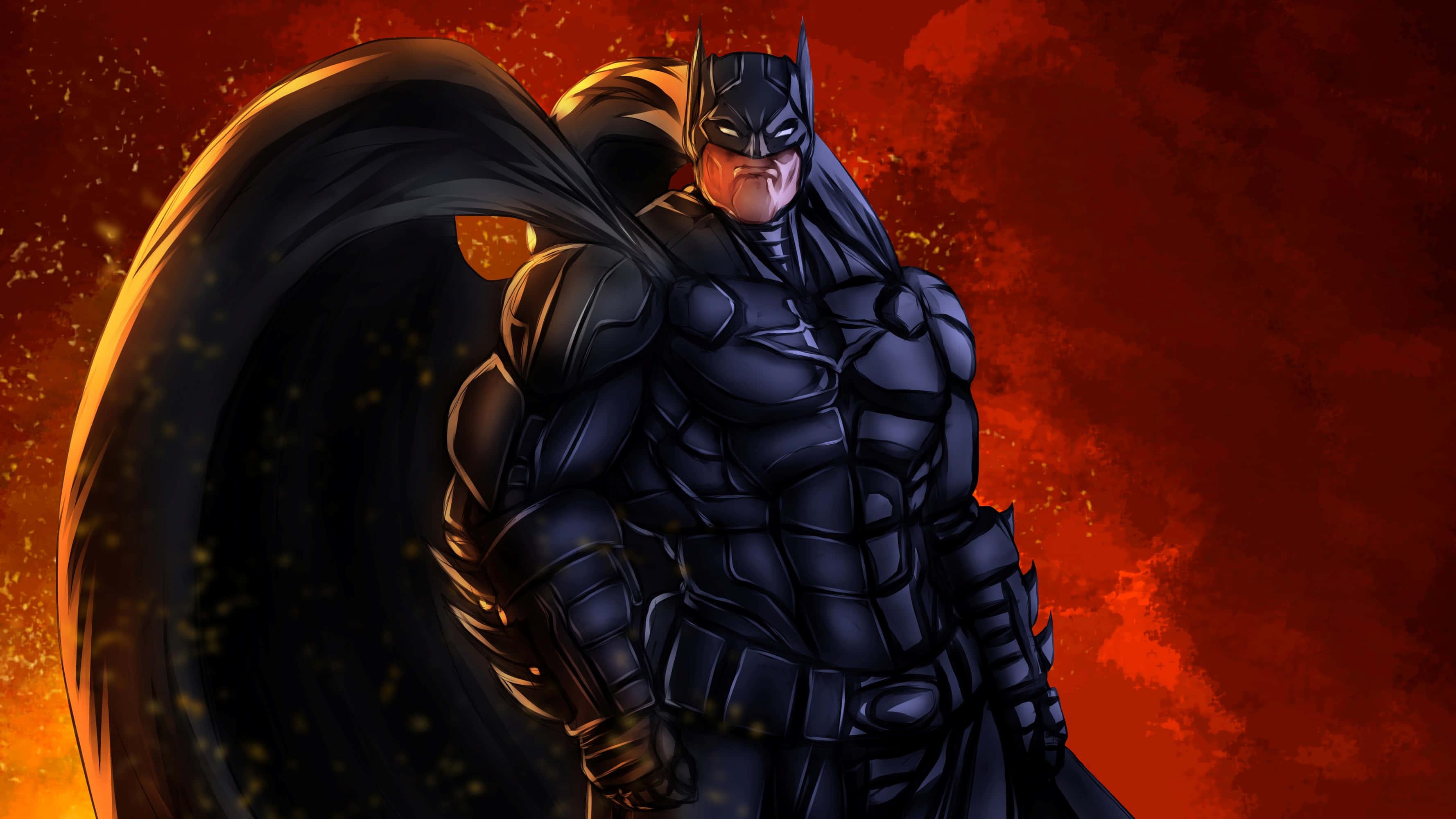 Batman Armor With Explosion Picture — 3556x2000 wallpaper