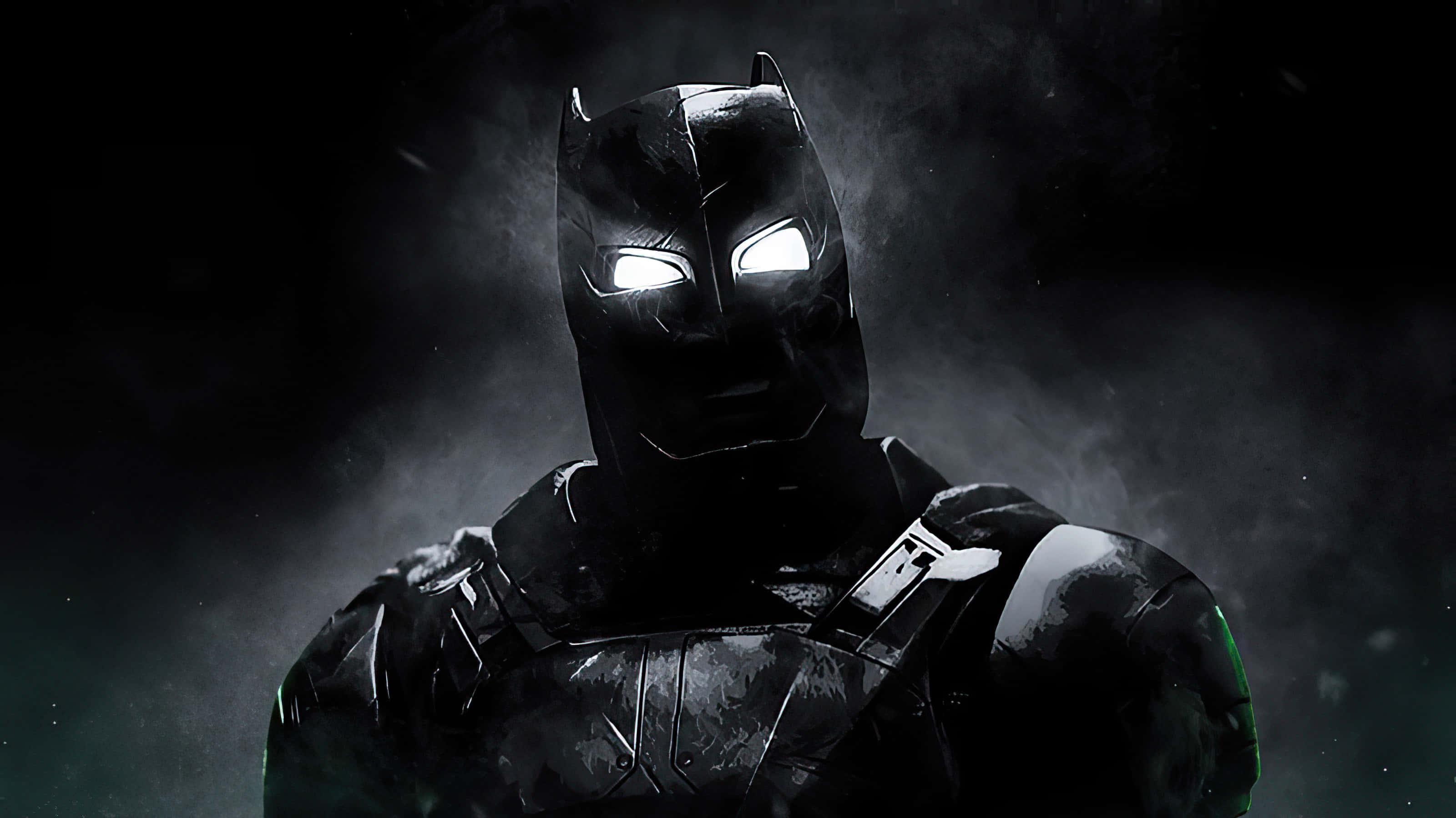 Batman Black And White Glowing Eyes Picture — 3200x1800 wallpaper