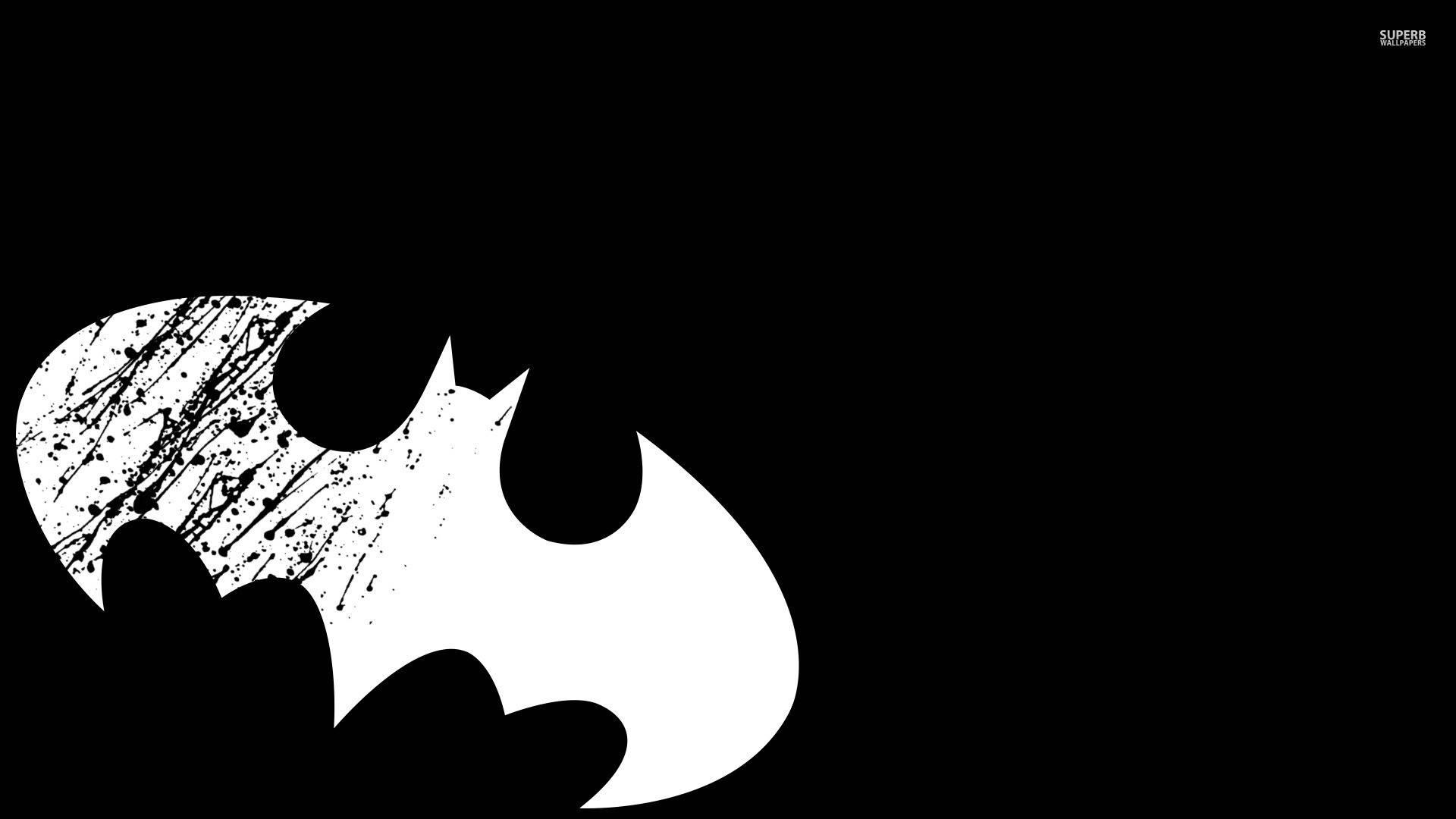 Batman Black And White Logo 4K — 1920x1080 wallpaper