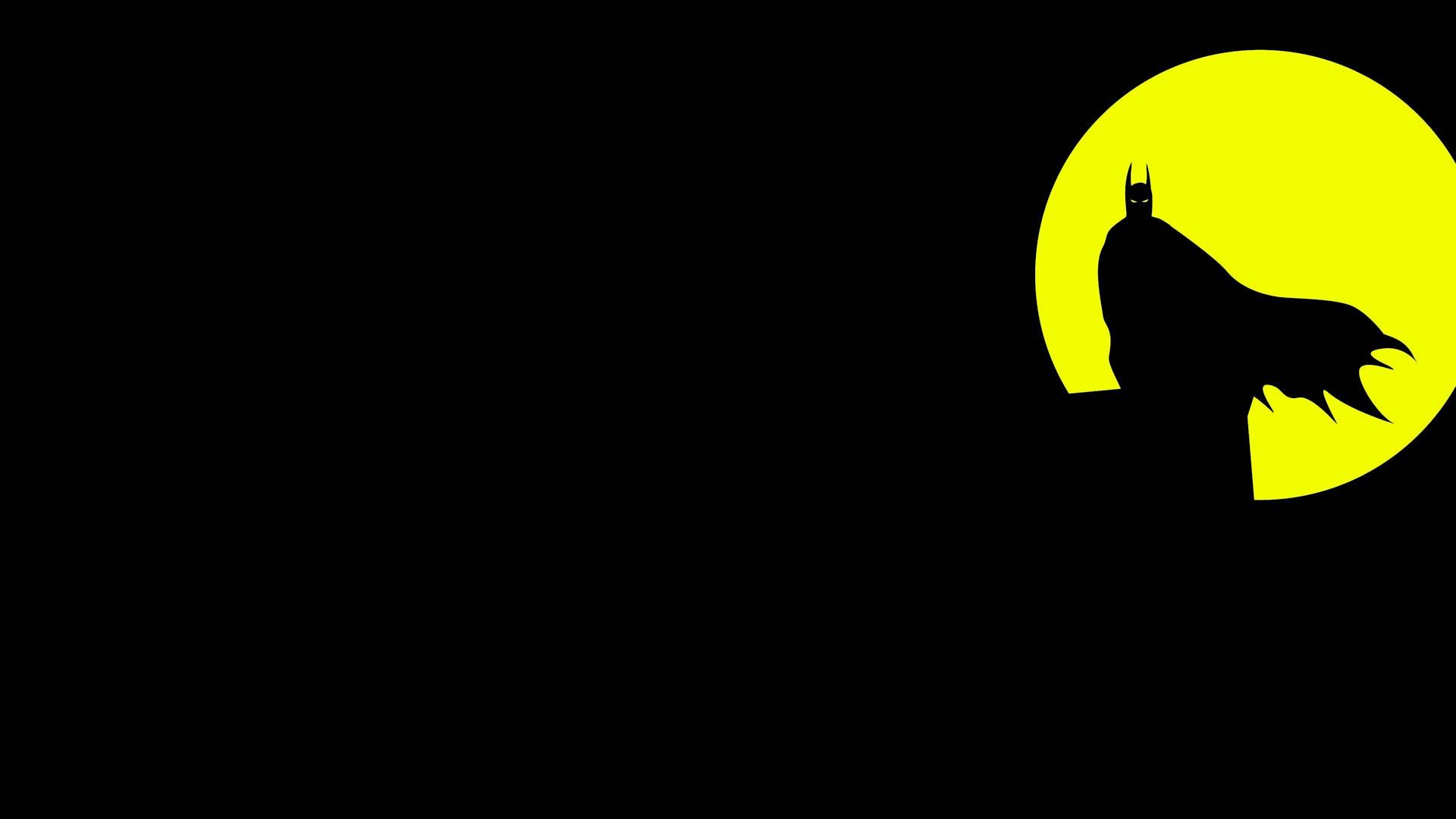 Batman Black And Yellow Silhouette — 1920x1080 wallpaper