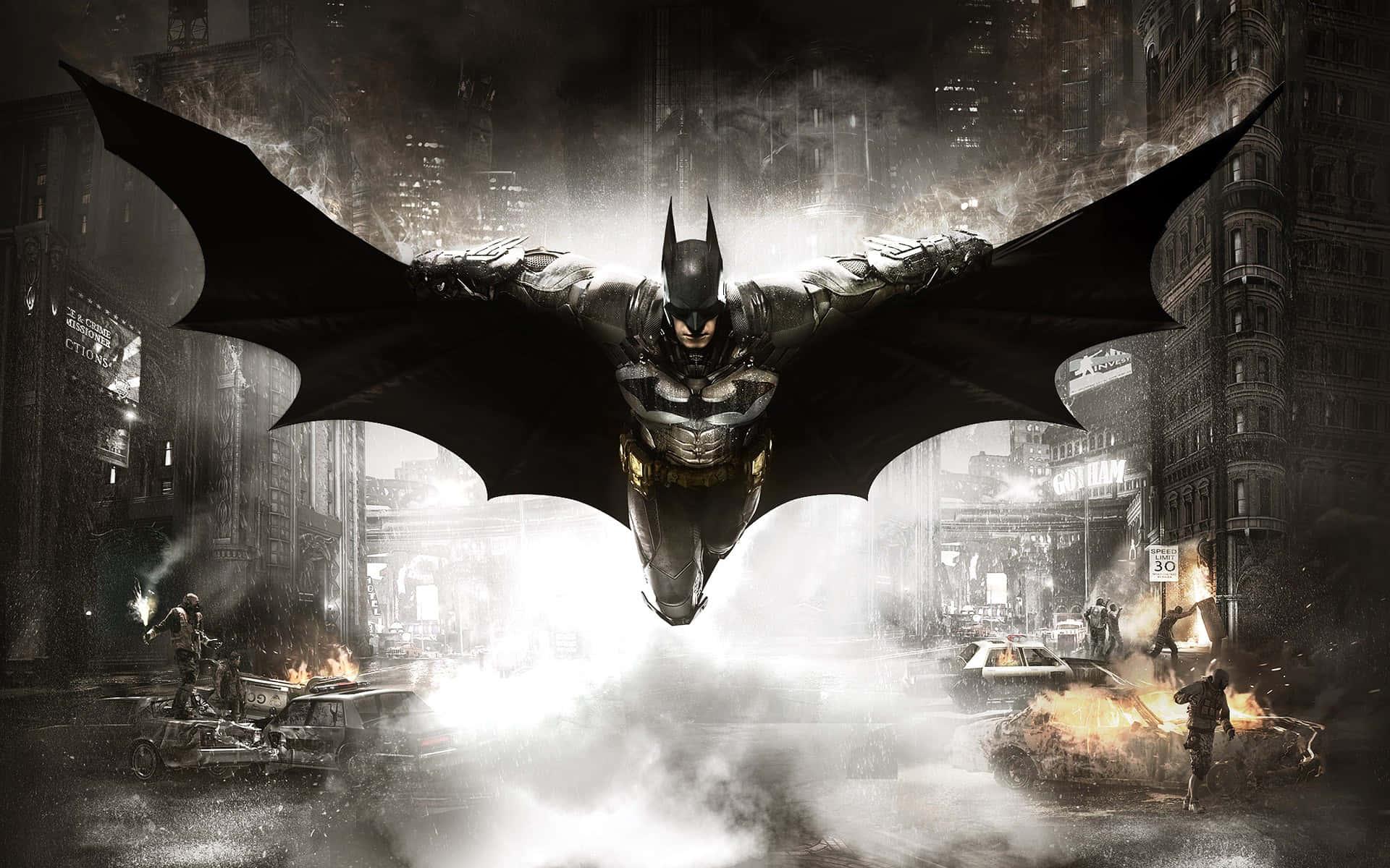 Batman Gliding In The Rain Picture — 1920x1200 wallpaper