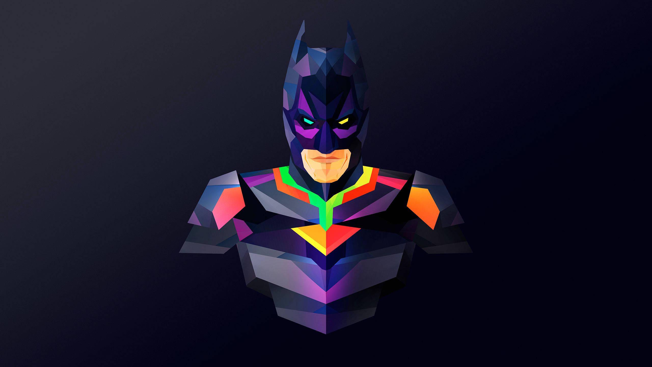 Batman in a Geometric Universe — 2560x1440 wallpaper
