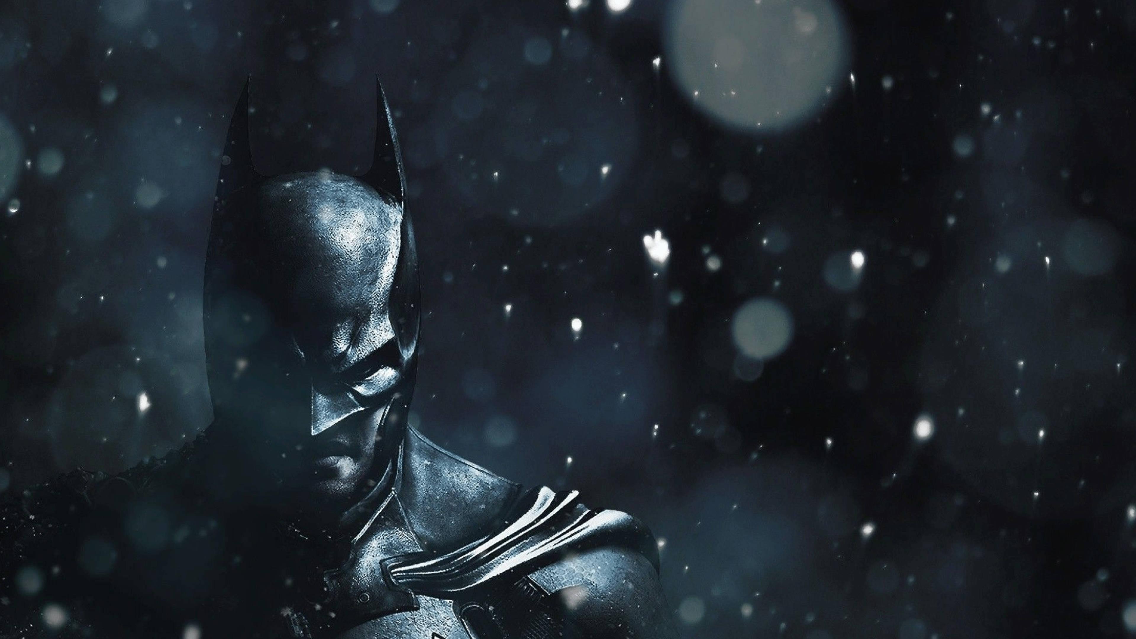 Batman White Bubble Bokeh 4K — 3840x2160 wallpaper
