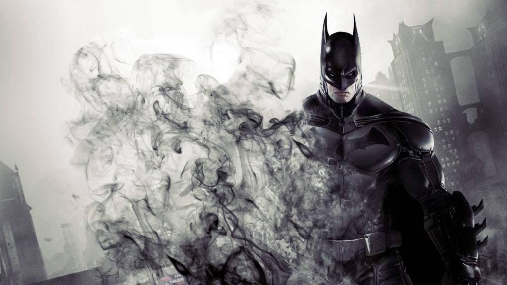 Batman With Black Smoke 4K — 1024x576 wallpaper